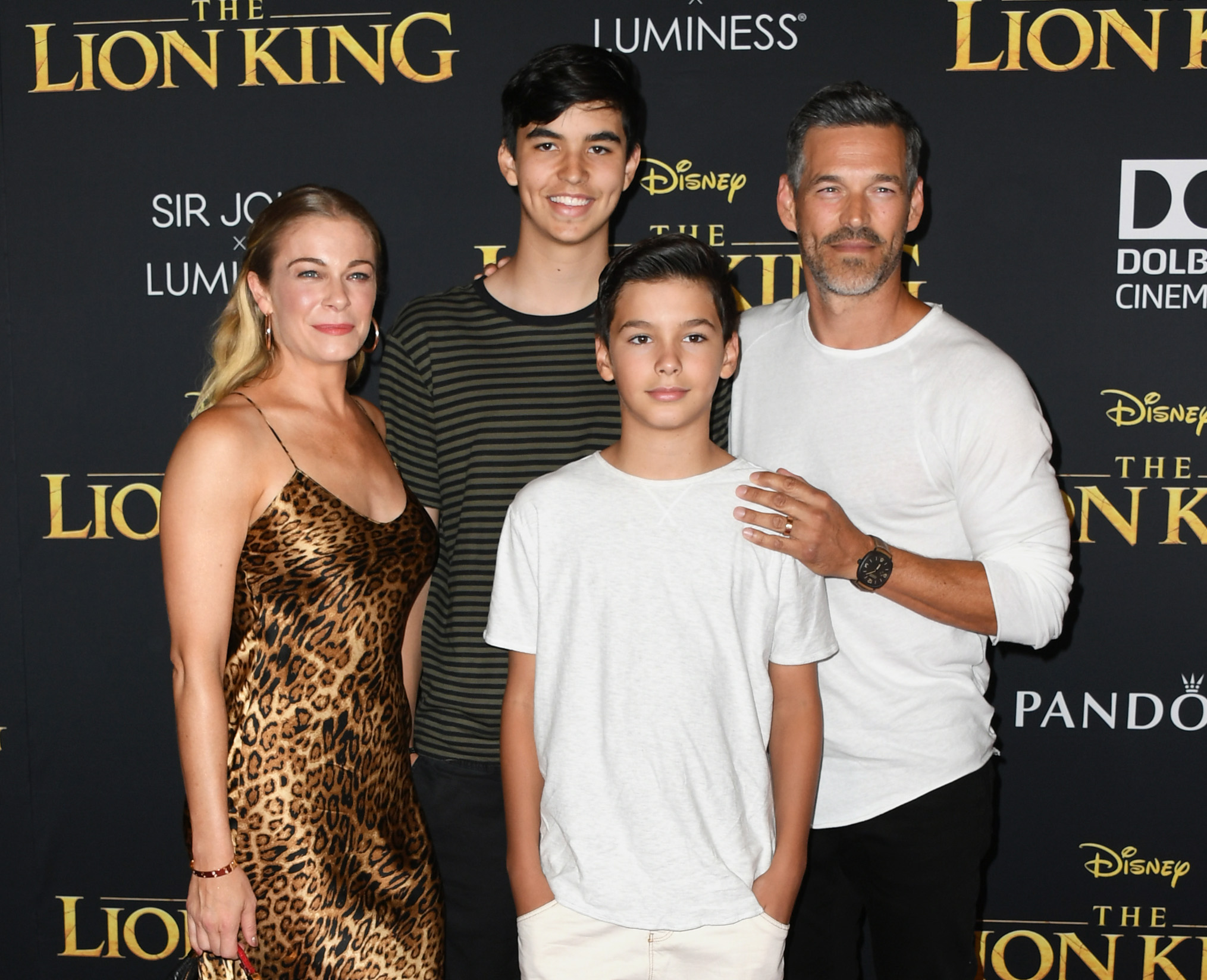 The '90s heartthrob with his sons and wife LeAnn Rimes at the premiere of "The Lion King" on July 9, 2019, in Hollywood, California. | Source: Getty Images