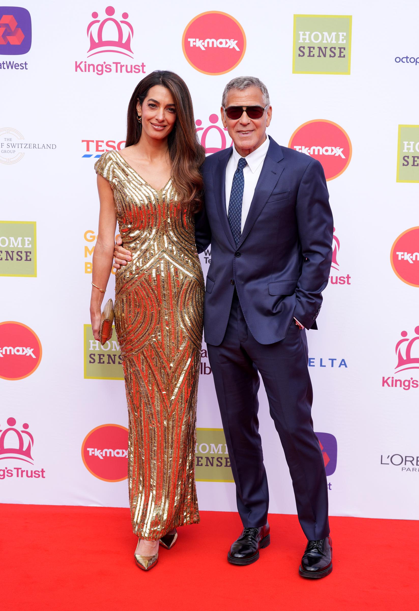 Amal and George Clooney attend "The King's Trust 50th Anniversary Celebration" at Royal Albert Hall on May 11, 2026 in London, England. | Source: Getty Images