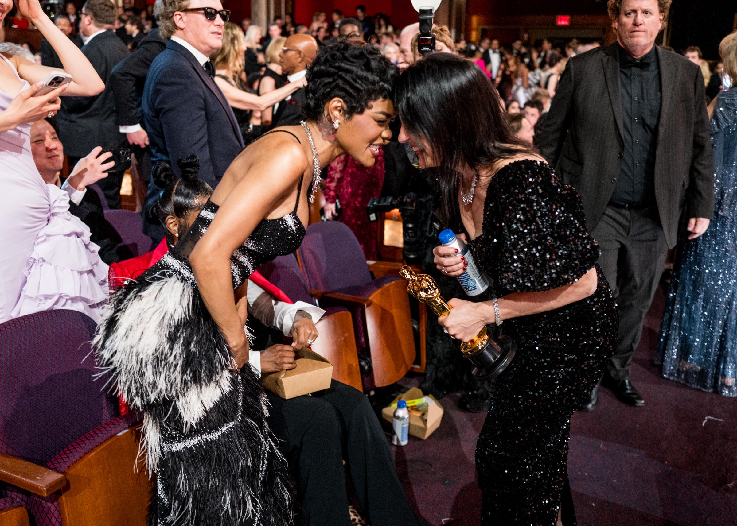 Teyana Taylor and Cassandra Kulukundis attend the 98th Annual Oscars | Source: Getty Images