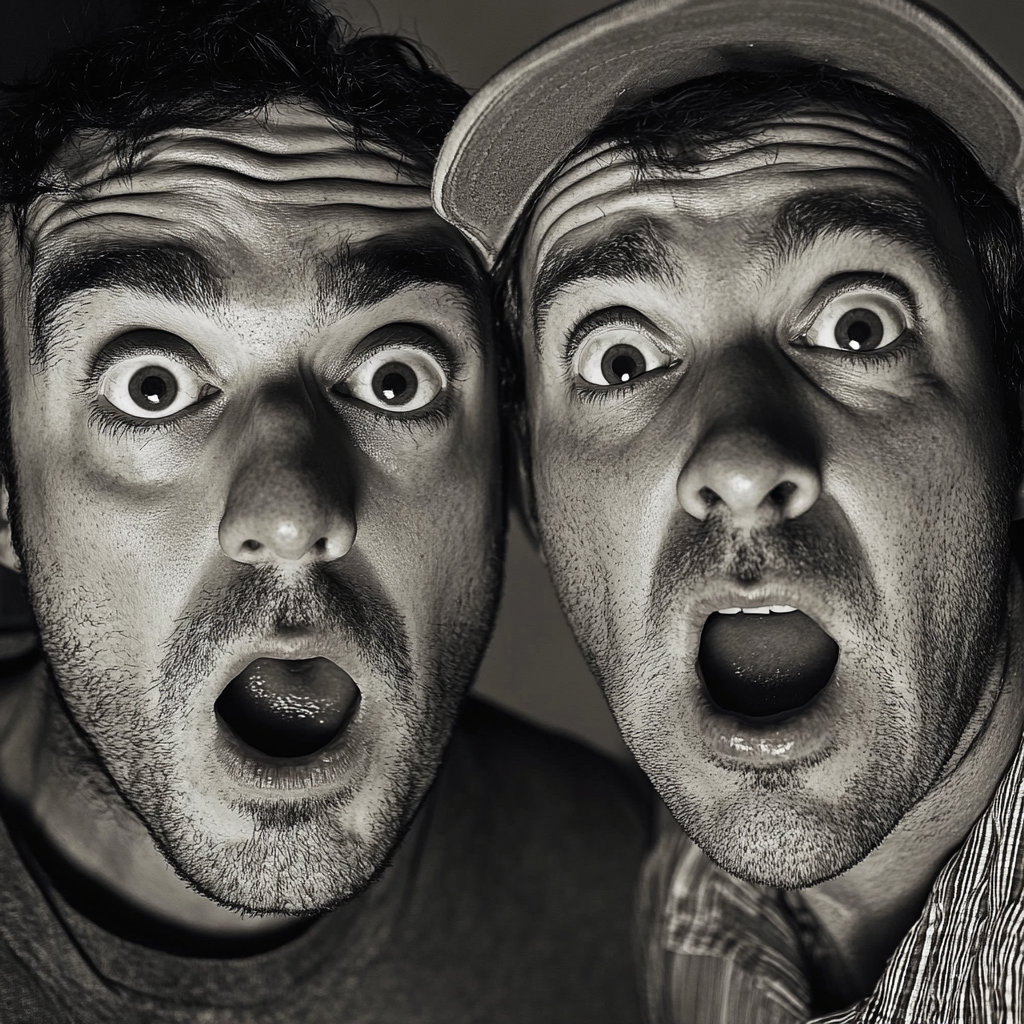 Two shocked men | Source: Midjourney