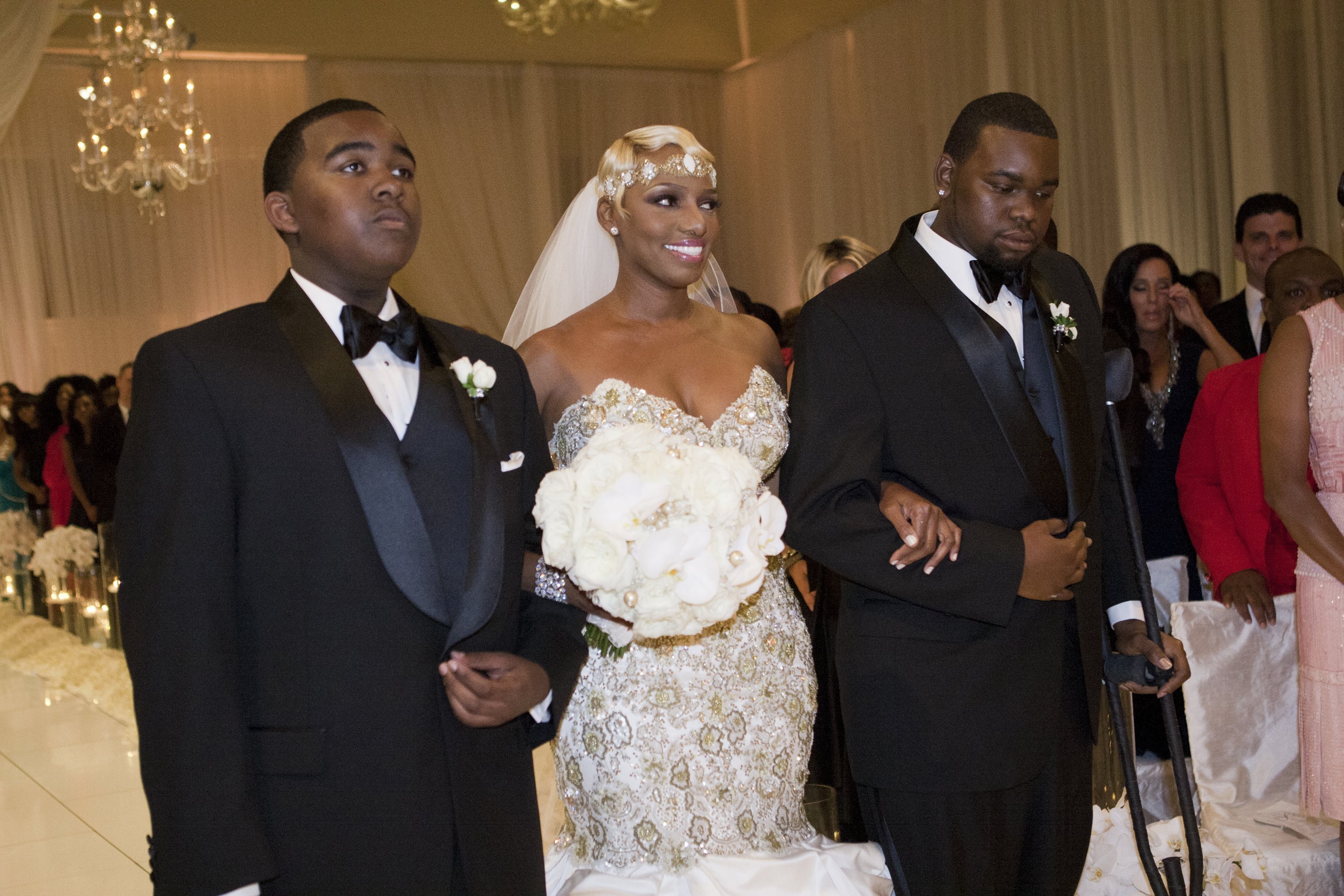 Brentt Leakes, Nene Leakes, and Bryson Bryant at Nene's vow renewal ceremony| Photo: Getty Images