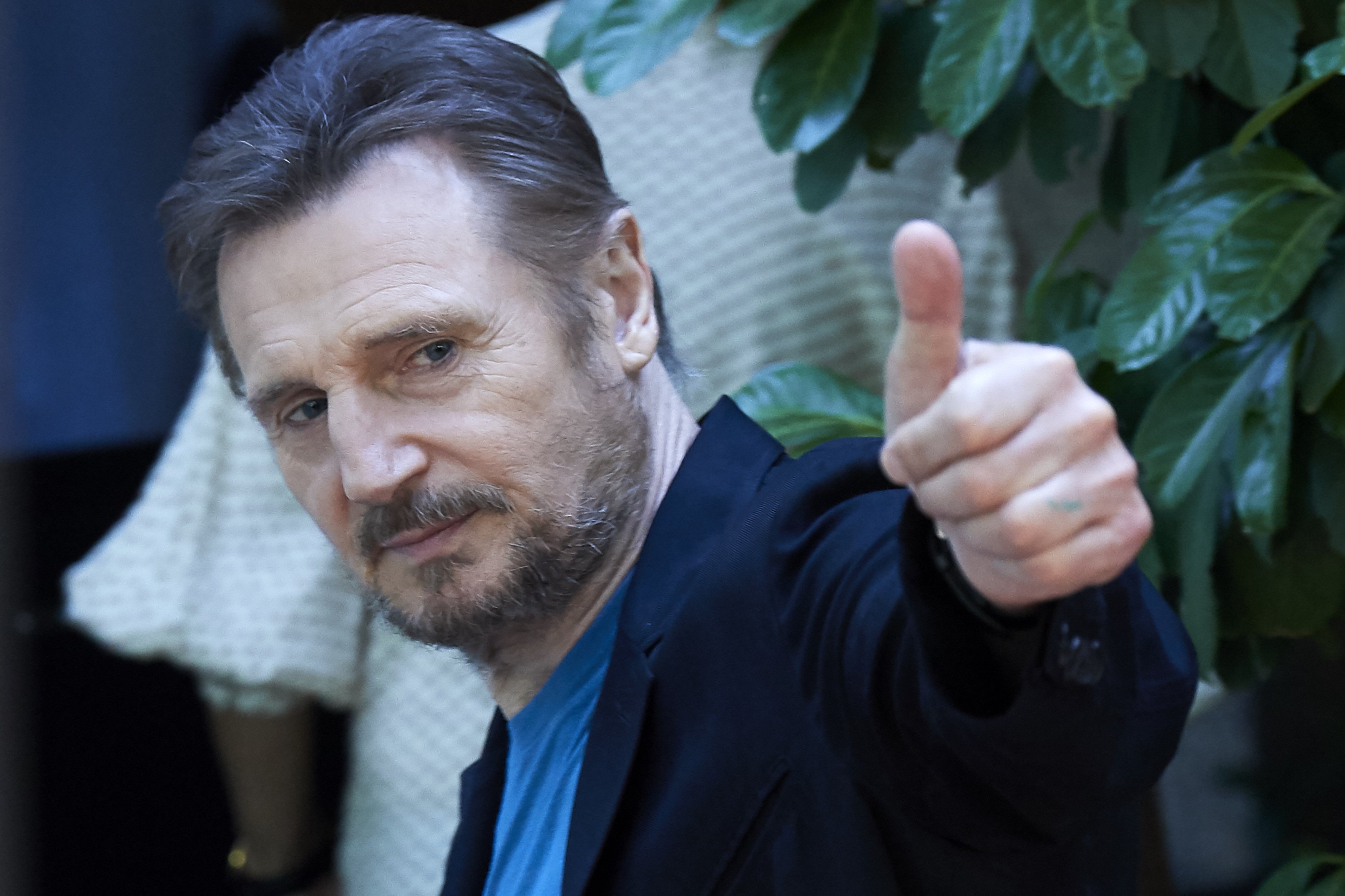 Liam Neeson attending "Venganza Bajo Cero" photocall at the Villamagna Hotel on July 16, 2019 in Madrid, Spain. / Source: Getty Images