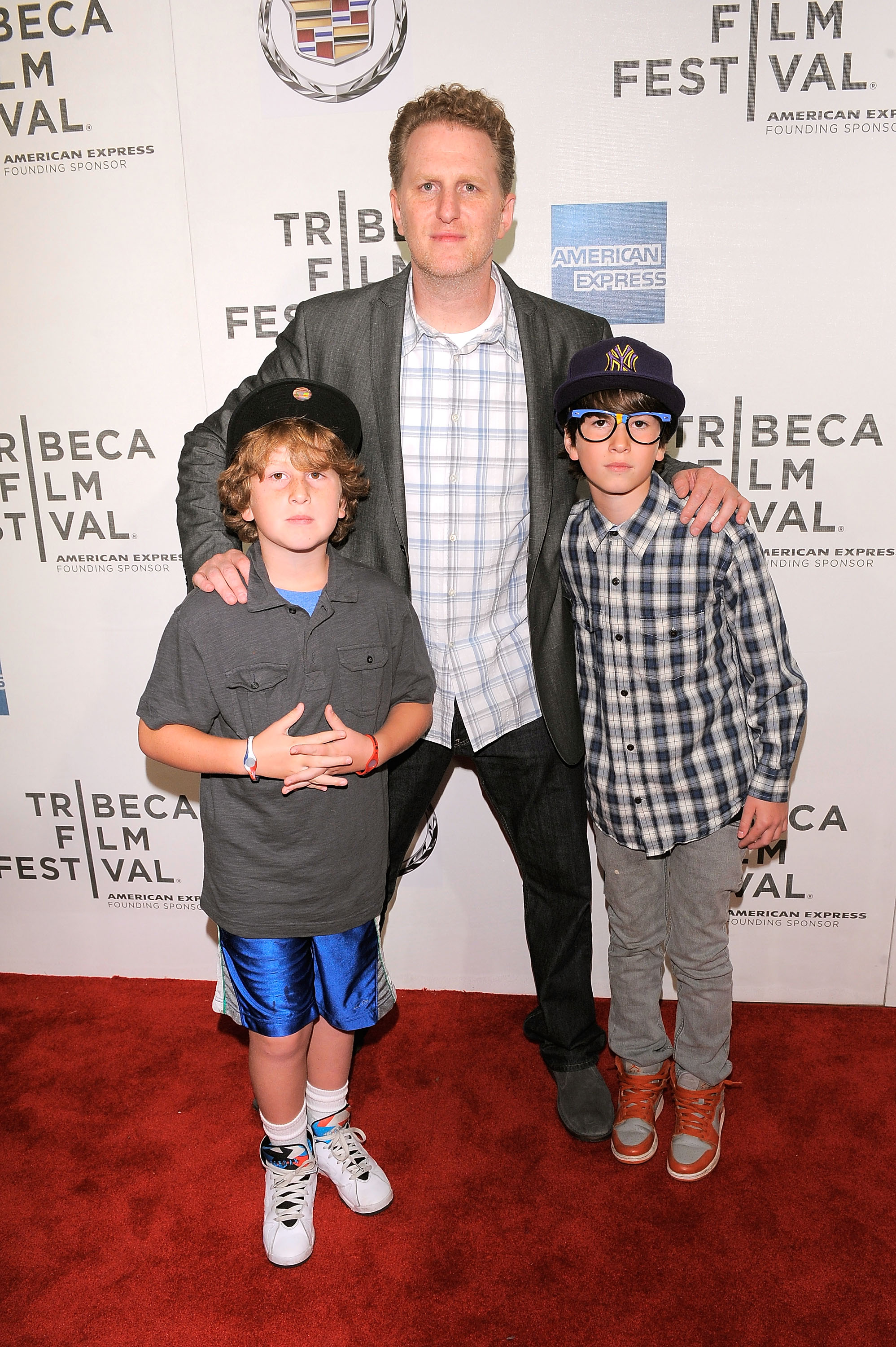 Michael Rapaport with his kids Julian and Maceo attend the premiere of "Beats, Rhymes & Life: The Travels of a Tribe Called Quest" during the 2011 Tribeca Film Festival at BMCC Tribeca PAC on April 27, 2011, in New York City. | Source: Getty Images