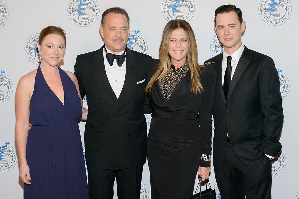 Samantha Bryant, Tom Hanks, Rita Wilson, and Colin Hanks at the 2012 Arts For Humanity Gala on October 17, 2012, in New York  | Photo: Getty Images
