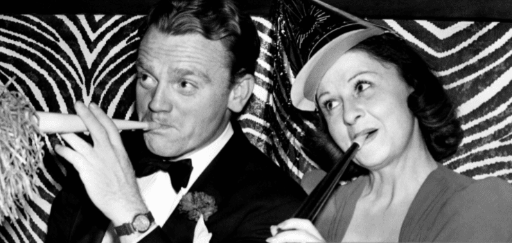 James Cagney and his wife Frances Willard Cagney celebrate the New Year's eve party, on December 31, 1939, in New York | Photo: Getty Images 