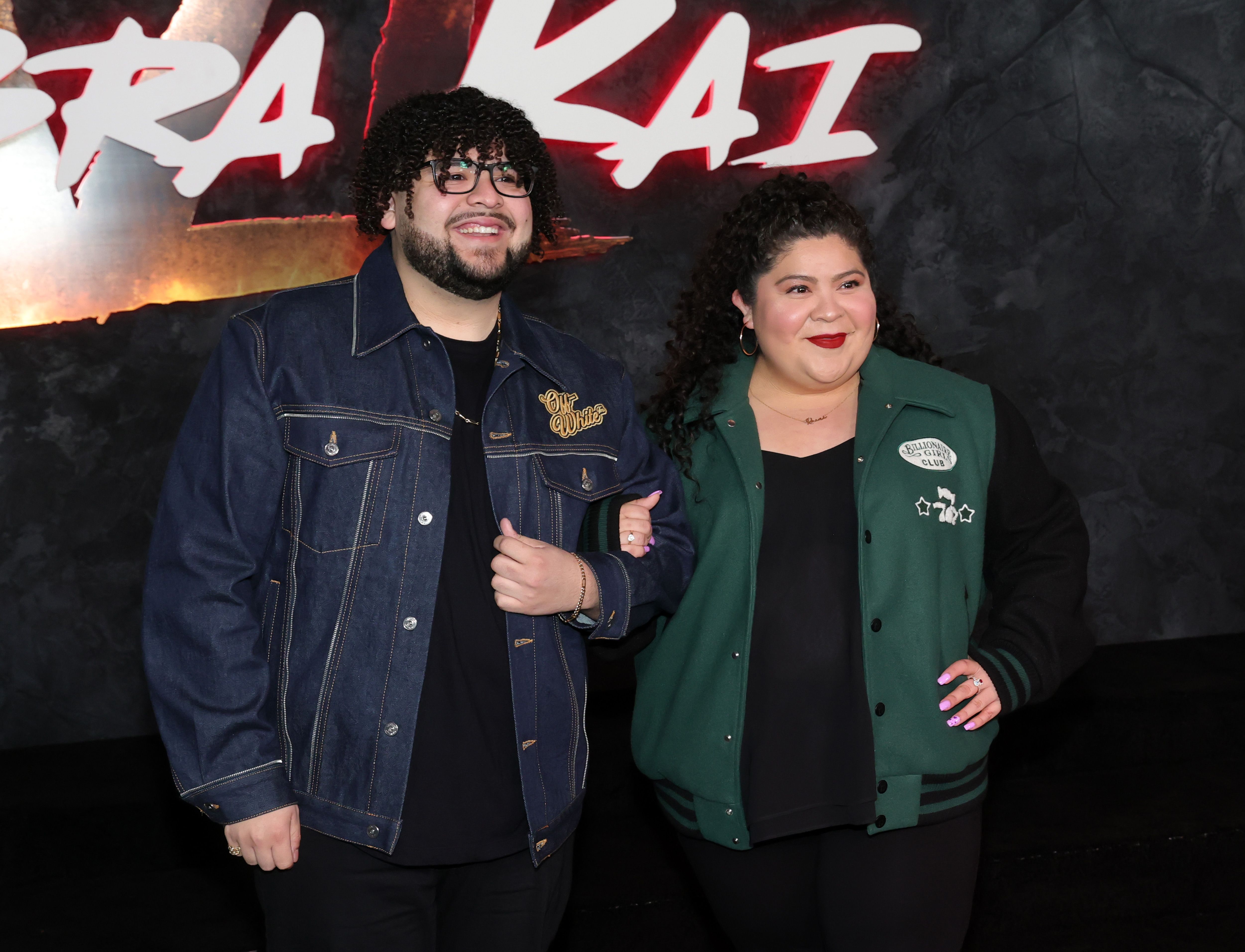 Rico Rodriguez and Raini Rodriguez at The Egyptian Theatre Hollywood on February 12, 2025, in Los Angeles, California | Source: Getty Images