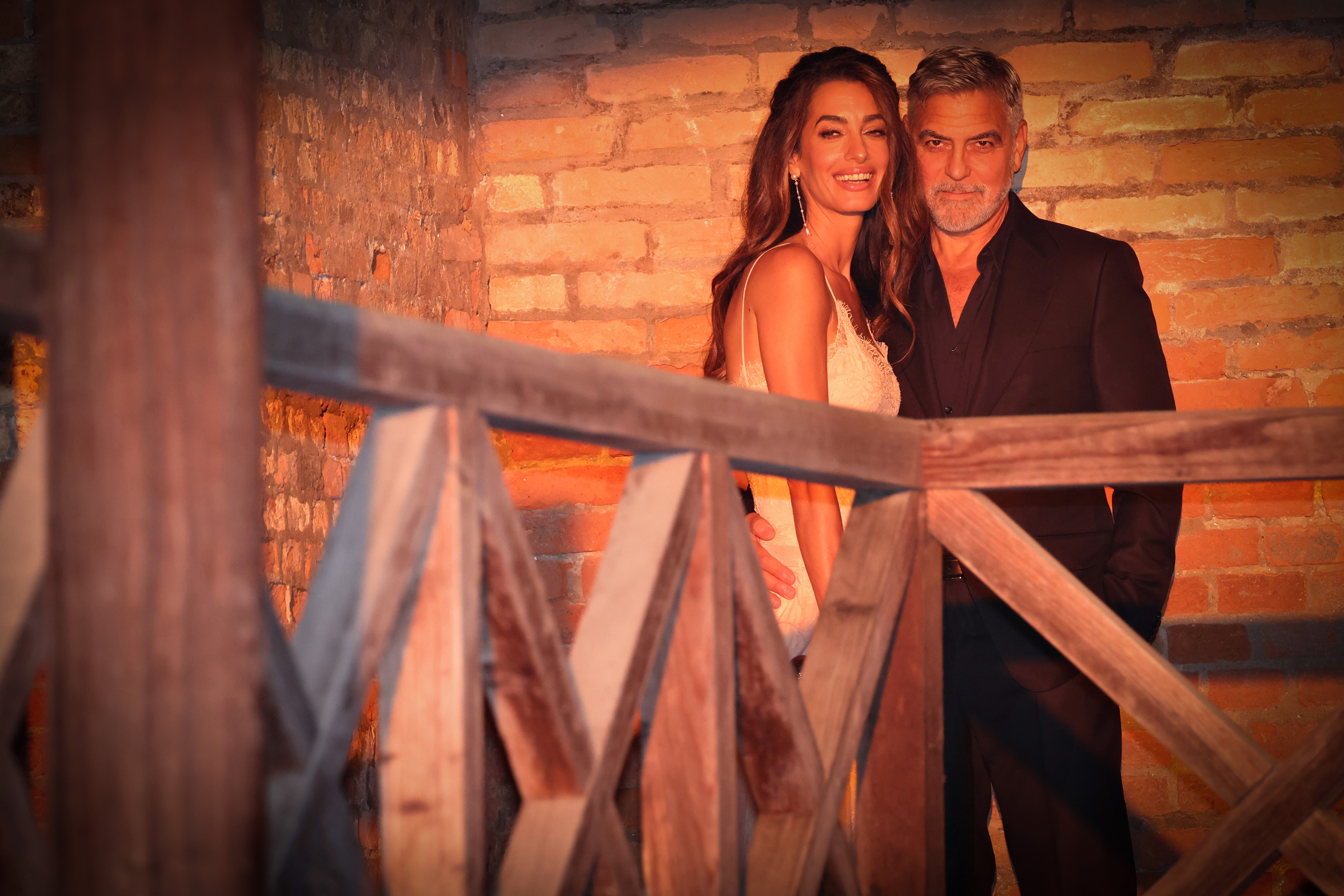 George Clooney and Amal Clooney on August 31, 2023 in Venice, Italy. | Source: Getty Images