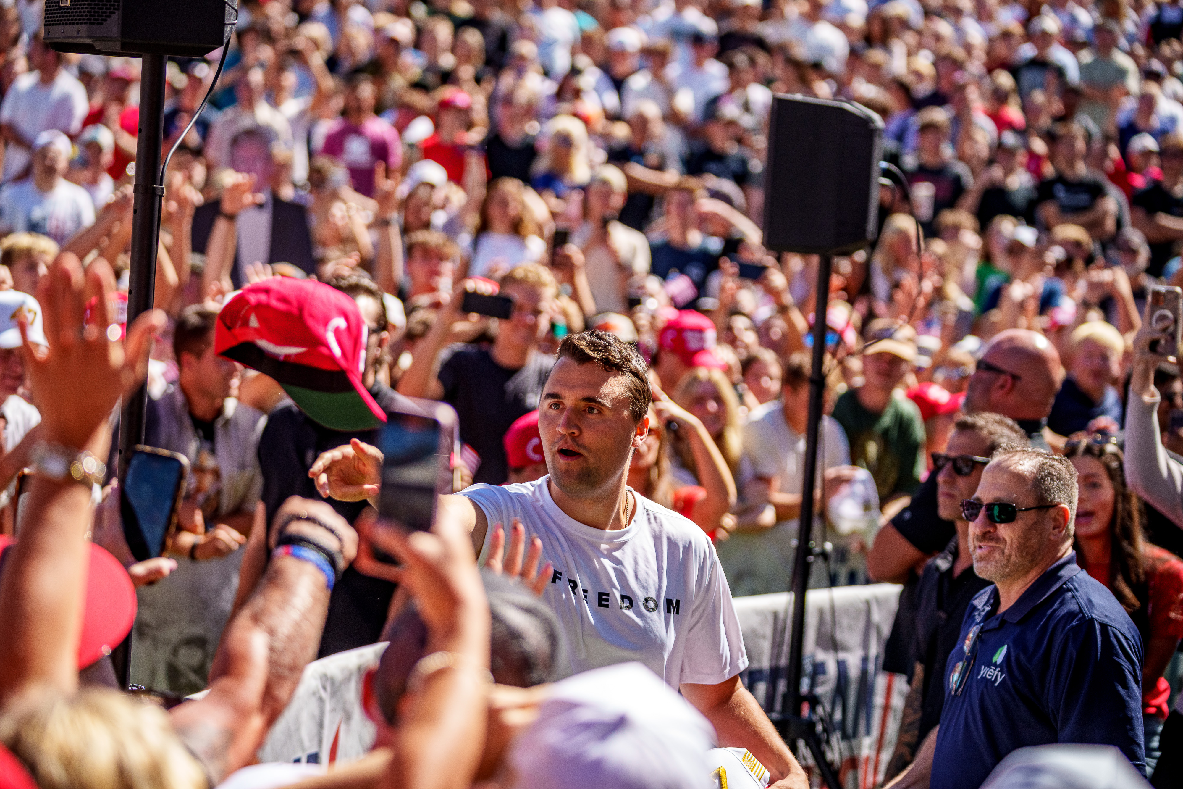 Charlie Kirk on September 10, 2025 in Orem, Utah | Source: Getty Images