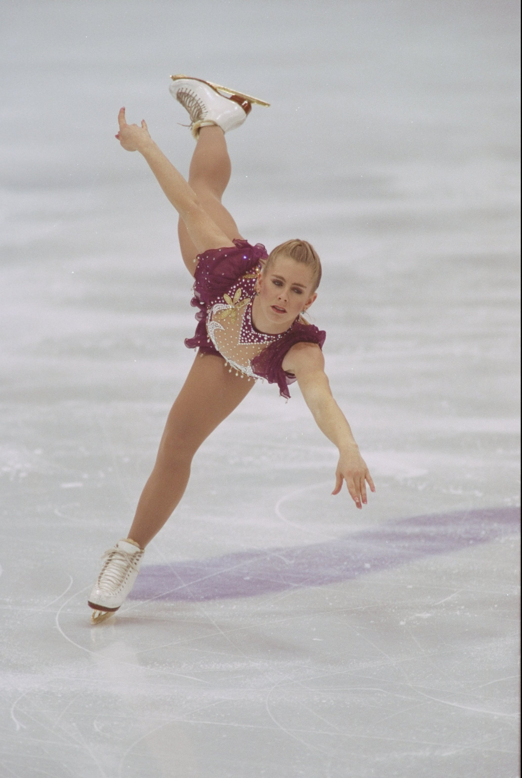 1994 Winter Olympics, Tonya Harding performs in Hamar, Norway | Source: Gety Images