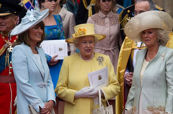 Carole Middleton, Queen Elizabeth ll, and Camilla at Westminster Abbey on April 29, 2011. | Photo: Getty Images