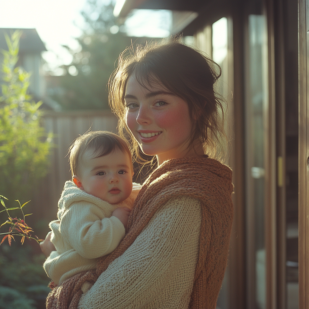 A happy woman with her child | Source: Midjourney