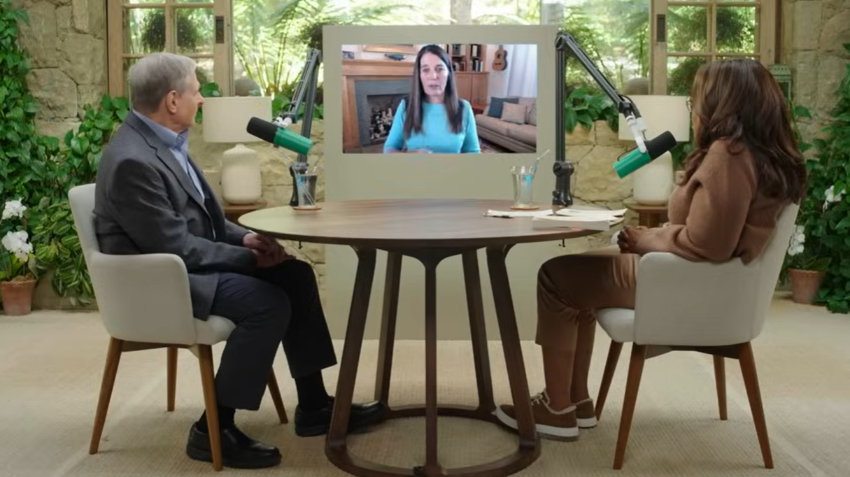 Dr. Bruce Greyson, Dr. Mary Neal, and Oprah Winfrey during an episode of "The Oprah Podcast," dated April 29, 2025 | Source: YouTube/@Oprah