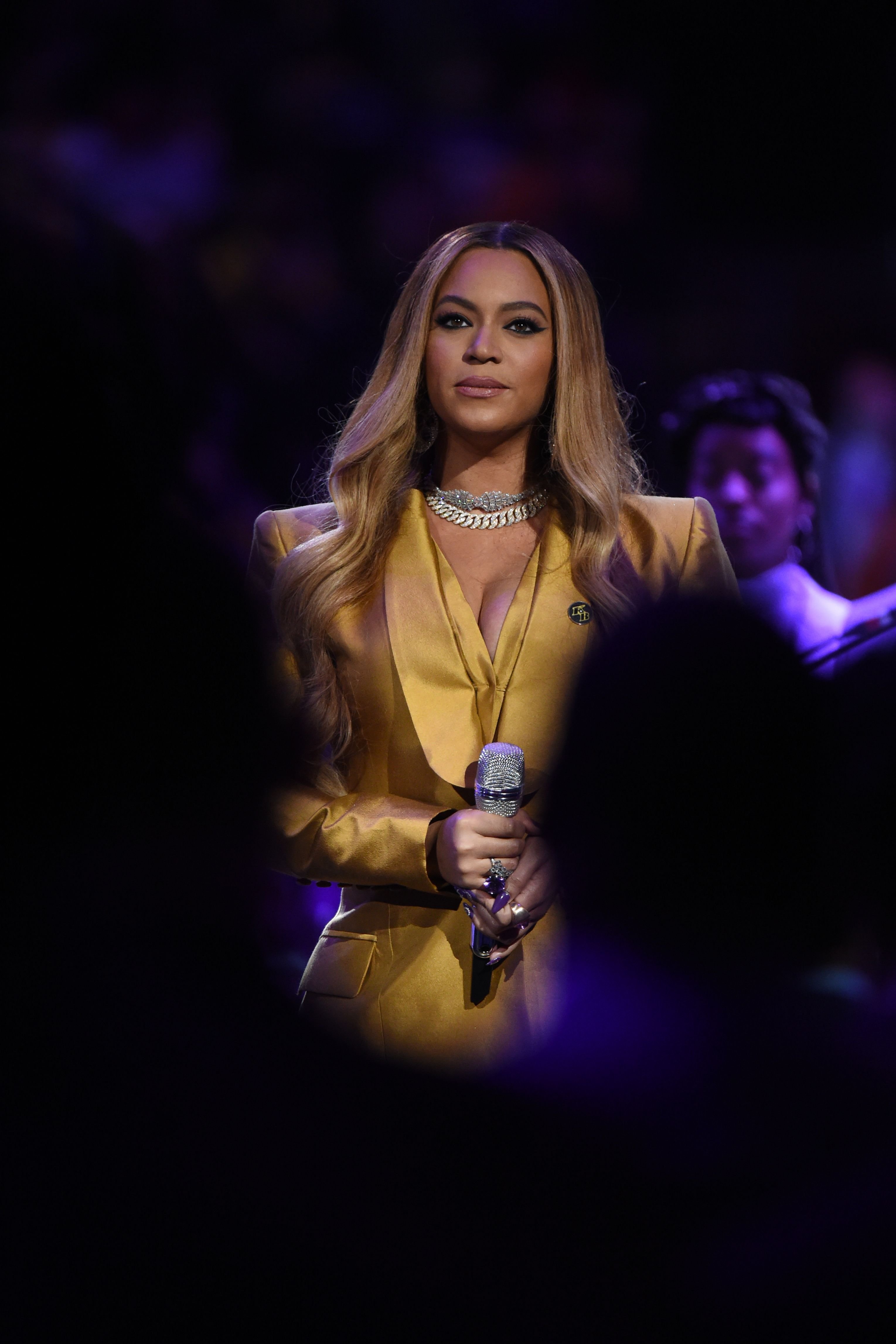 Beyoncé at the Kobe Bryant Memorial Service on February 24, 2020, at the STAPLES Center in Los Angeles, California | Photo: Getty Images