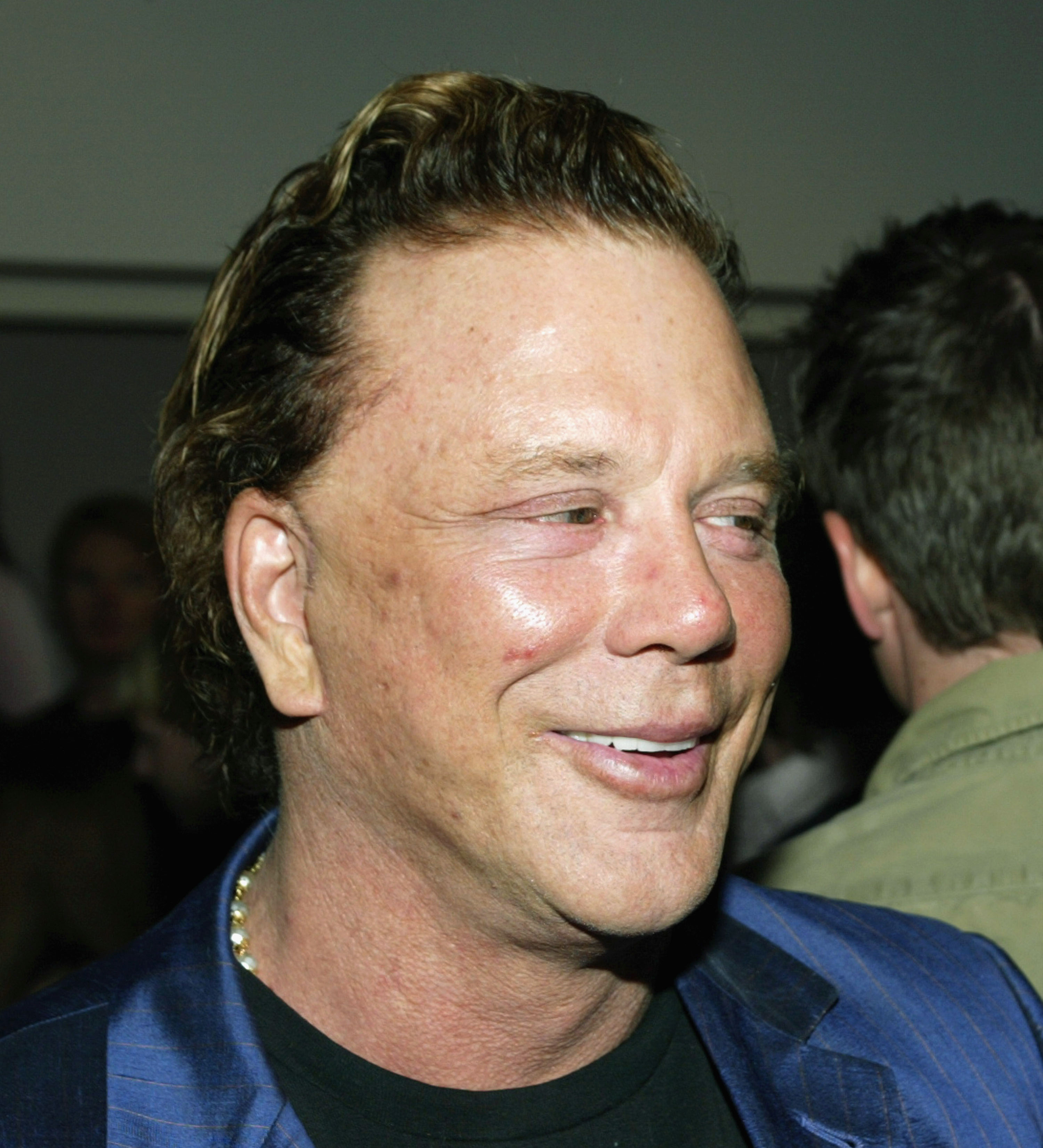Mickey Rourke at TEN's presentation of Timothy Greenfield-Sanders event at Bergamont Station on April 1, 2005 in Santa Monica, California. | Source: Getty Images