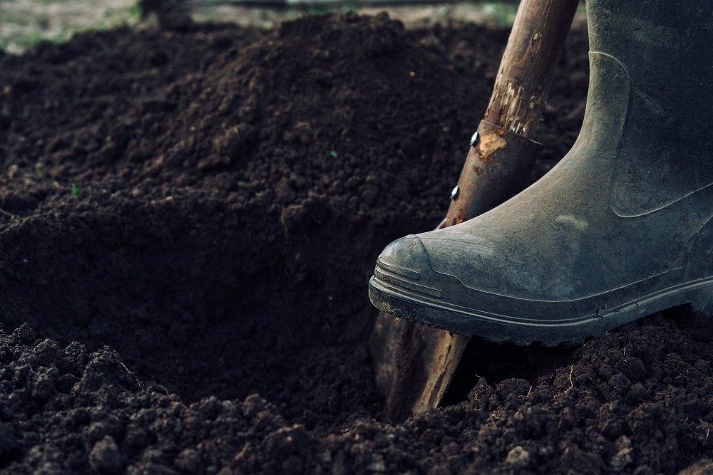 Hombre excavando en la tierra con una pala. | Imagen: Flickr