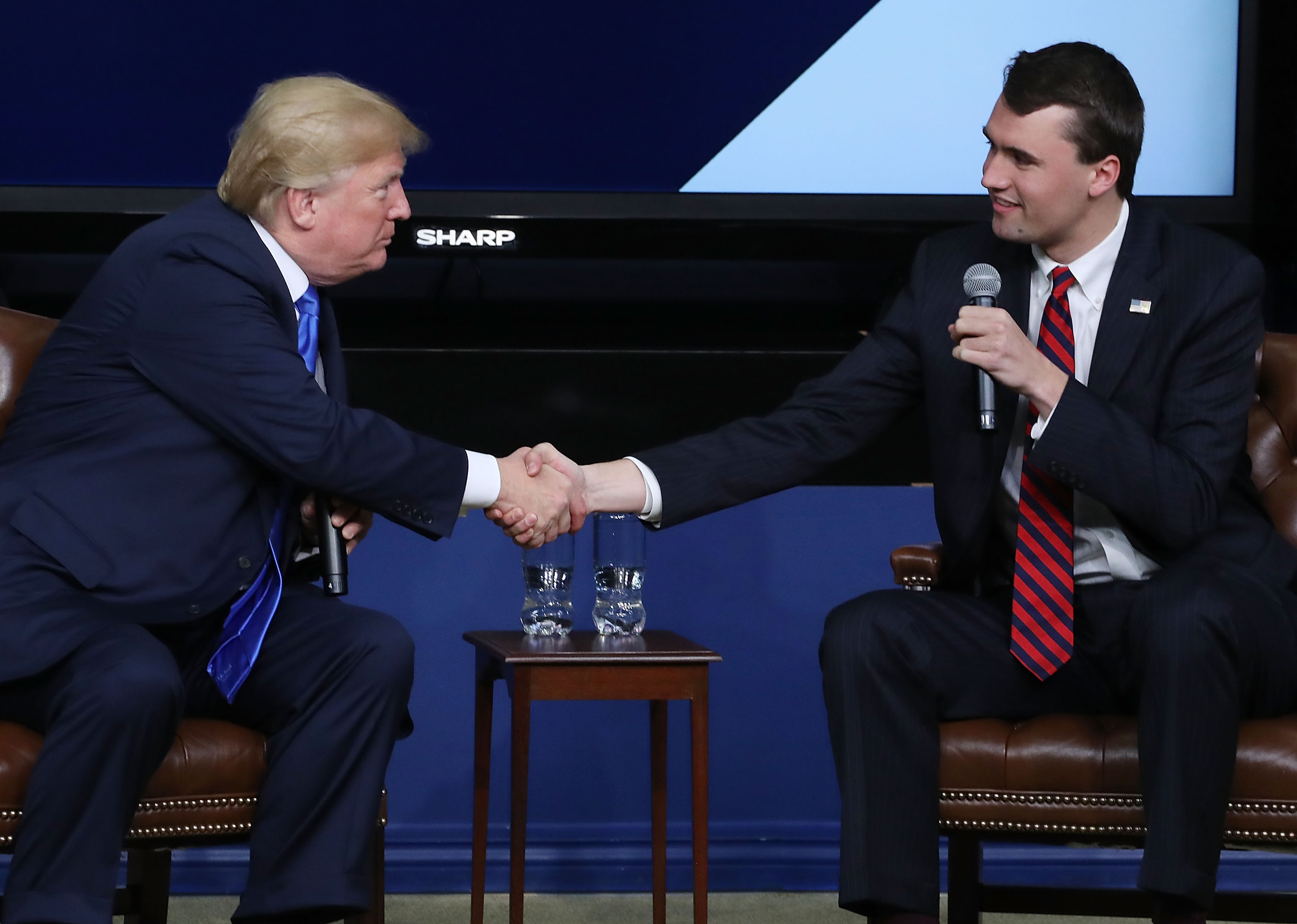 Donald Trump and Charlie Kirk at a forum called Generation Next Summit in Washington, D.C., on March 22, 2018. | Source: Getty Images