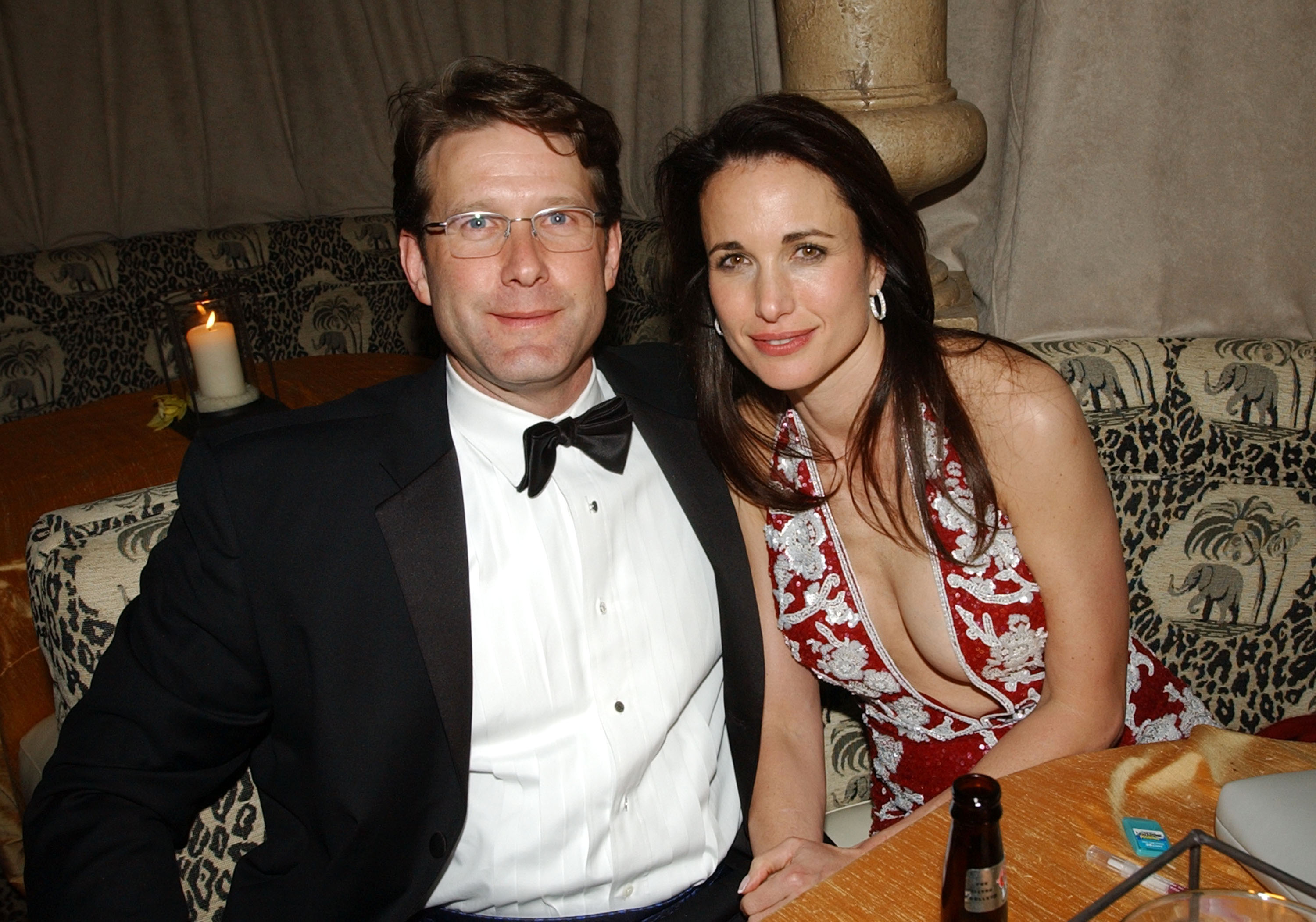 Rhett Hartzog and Andie MacDowell at the HBO after-party at the Golden Globe Awards on January 20, 2002. | Source: Getty Images