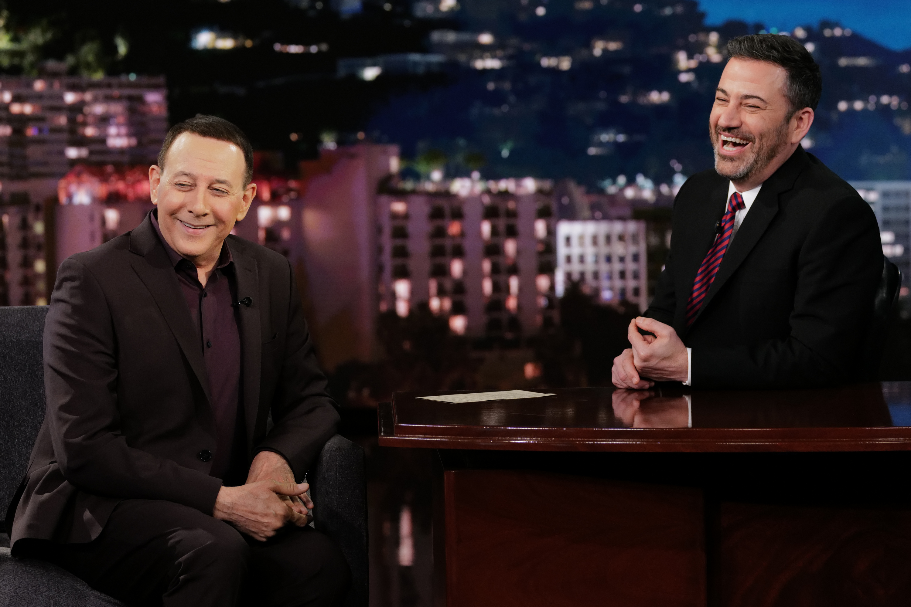 Paul Reubens bei "Jimmy Kimmel Live" im Februar 2020 | Quelle: Getty Images