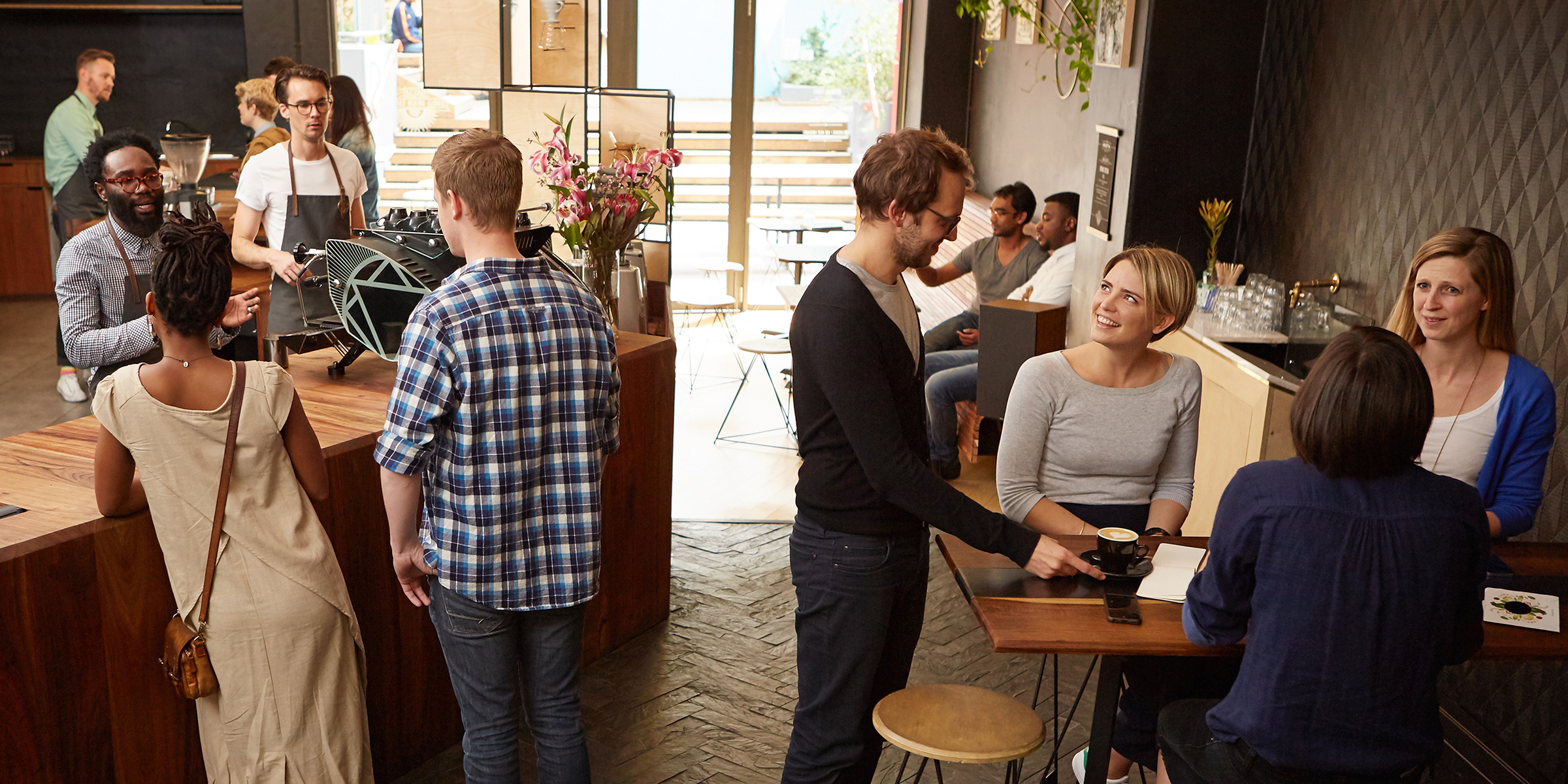 A bustling café scene | Source: Shutterstock