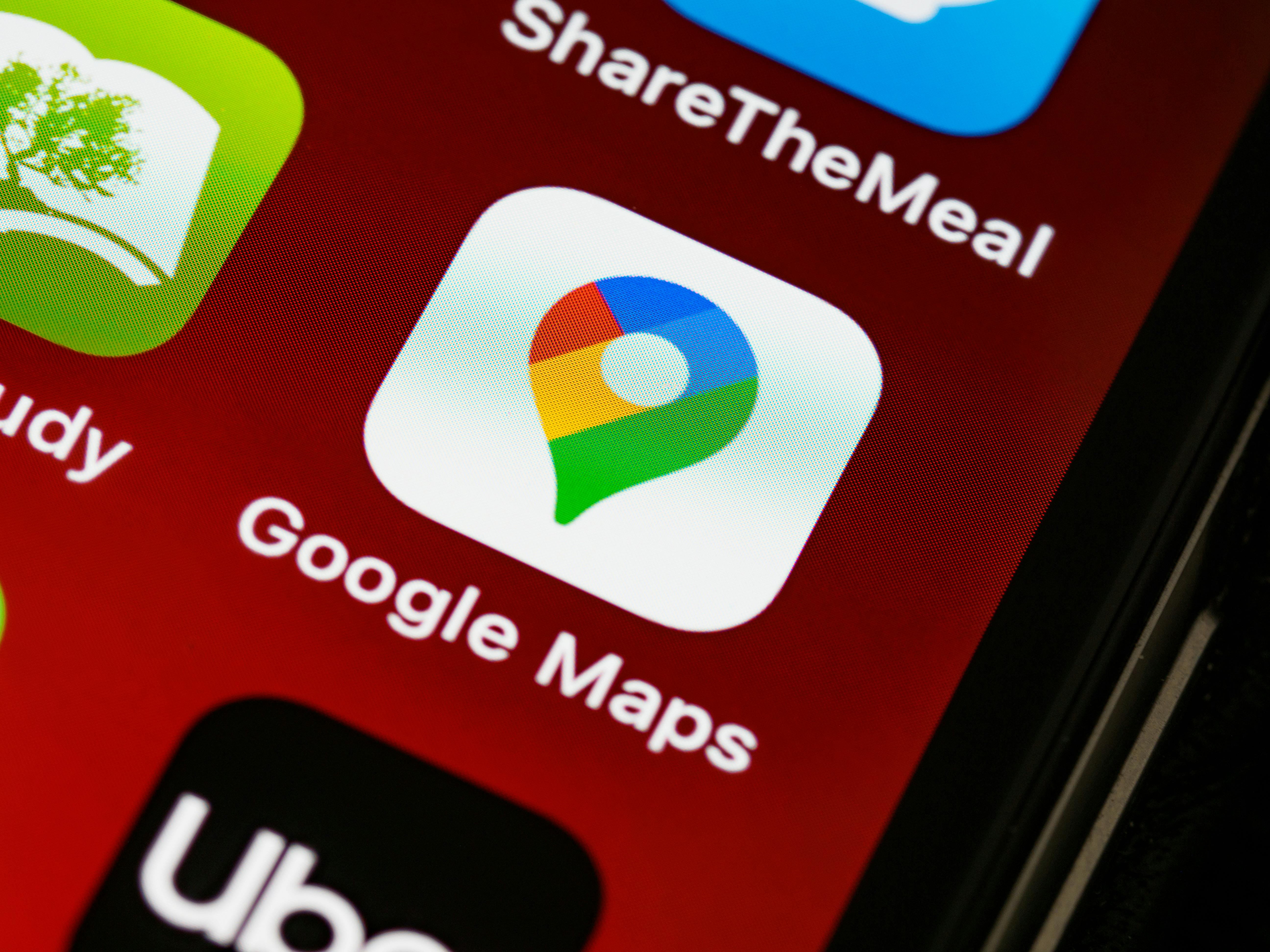 A close-up of the Google Maps app on a phone | Source: Pexels