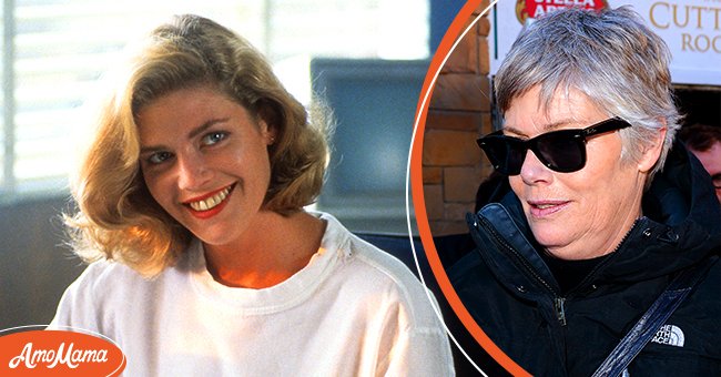 Photo of Kelly McGillis in a scene from "Top Gun" in 1986 [left], Kelly McGillis leaving the Los Angeles Times on January 19, 2013 [right] | Source: Getty Images