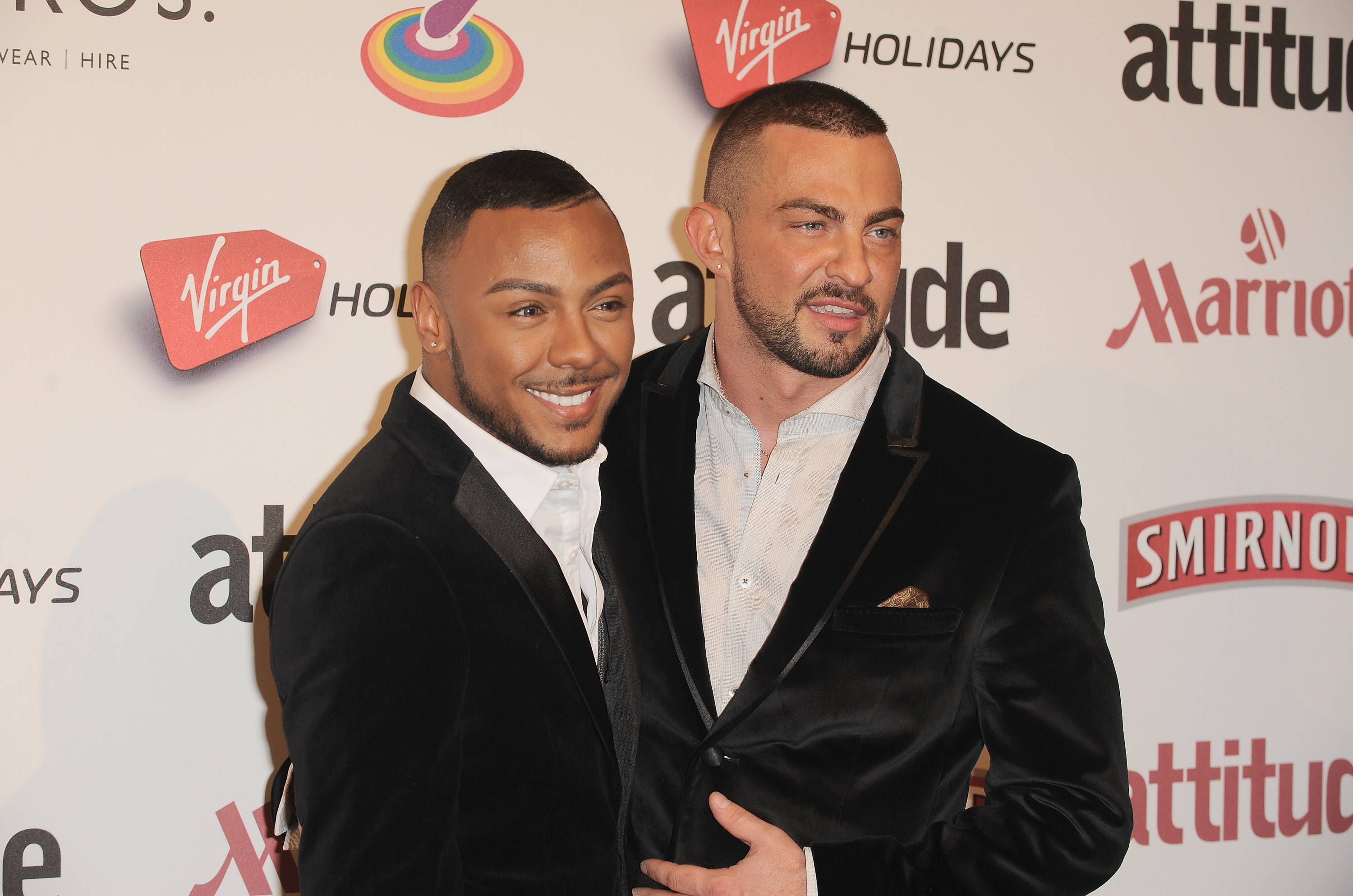 Marcus Collins and Robin Windsor at the 20th birthday party of Attitude Magazine on March 29, 2014, in London, England. | Source: Getty Images