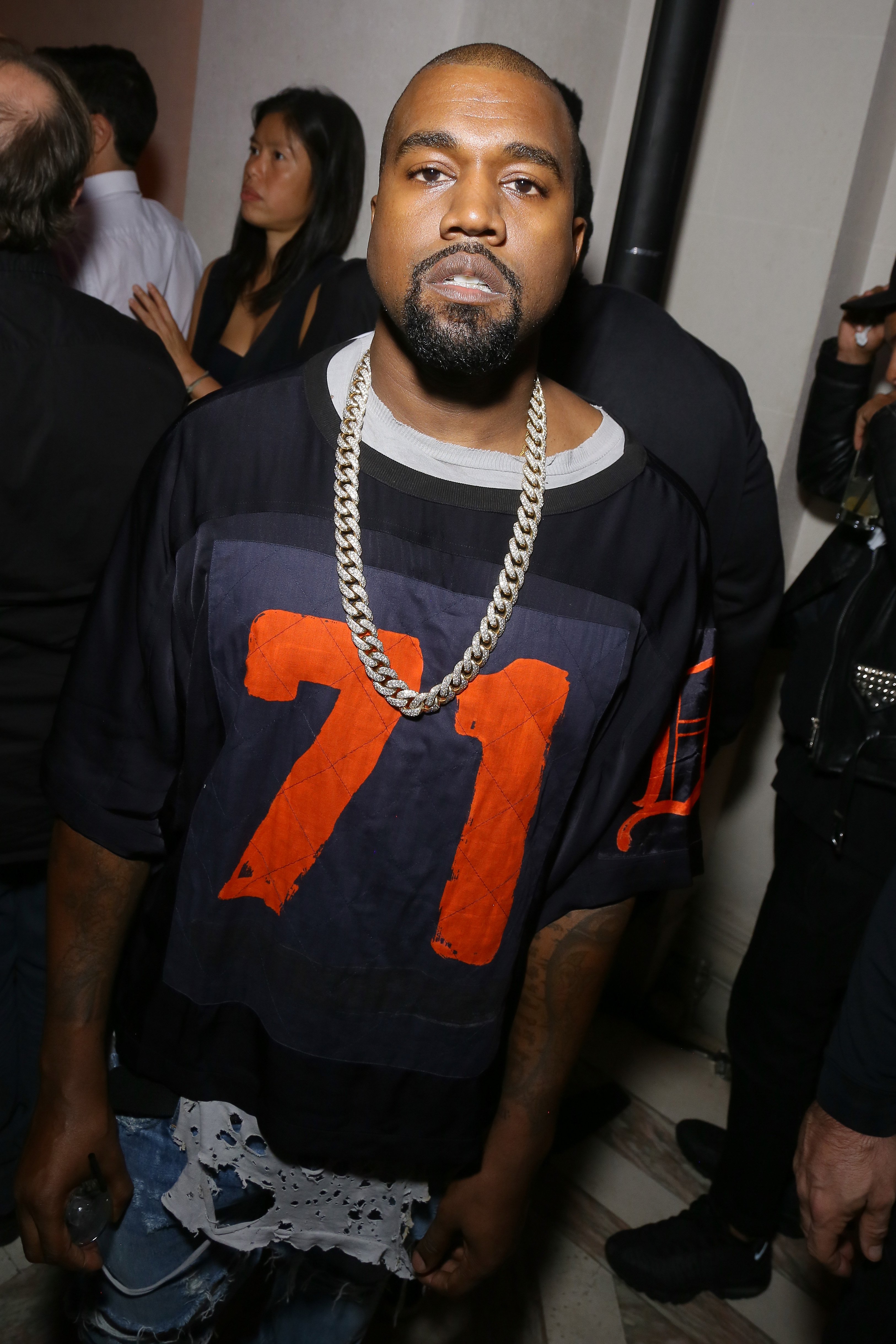 Kanye West attends Vogue 95th Anniversary Party on October 3, 2015 in Paris, France. | Source: Getty Images