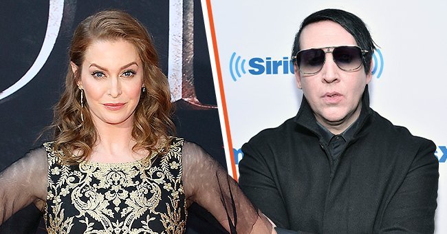 Actress Esme Bianco at the Season 8 premiere of "Game of Thrones" at Radio City Music Hall on April 3, 2019 in New York City (left), and musician Marilyn Manson visiting SiriusXM Studios on September 19, 2017 in New York City (right) | Photo: Getty Images