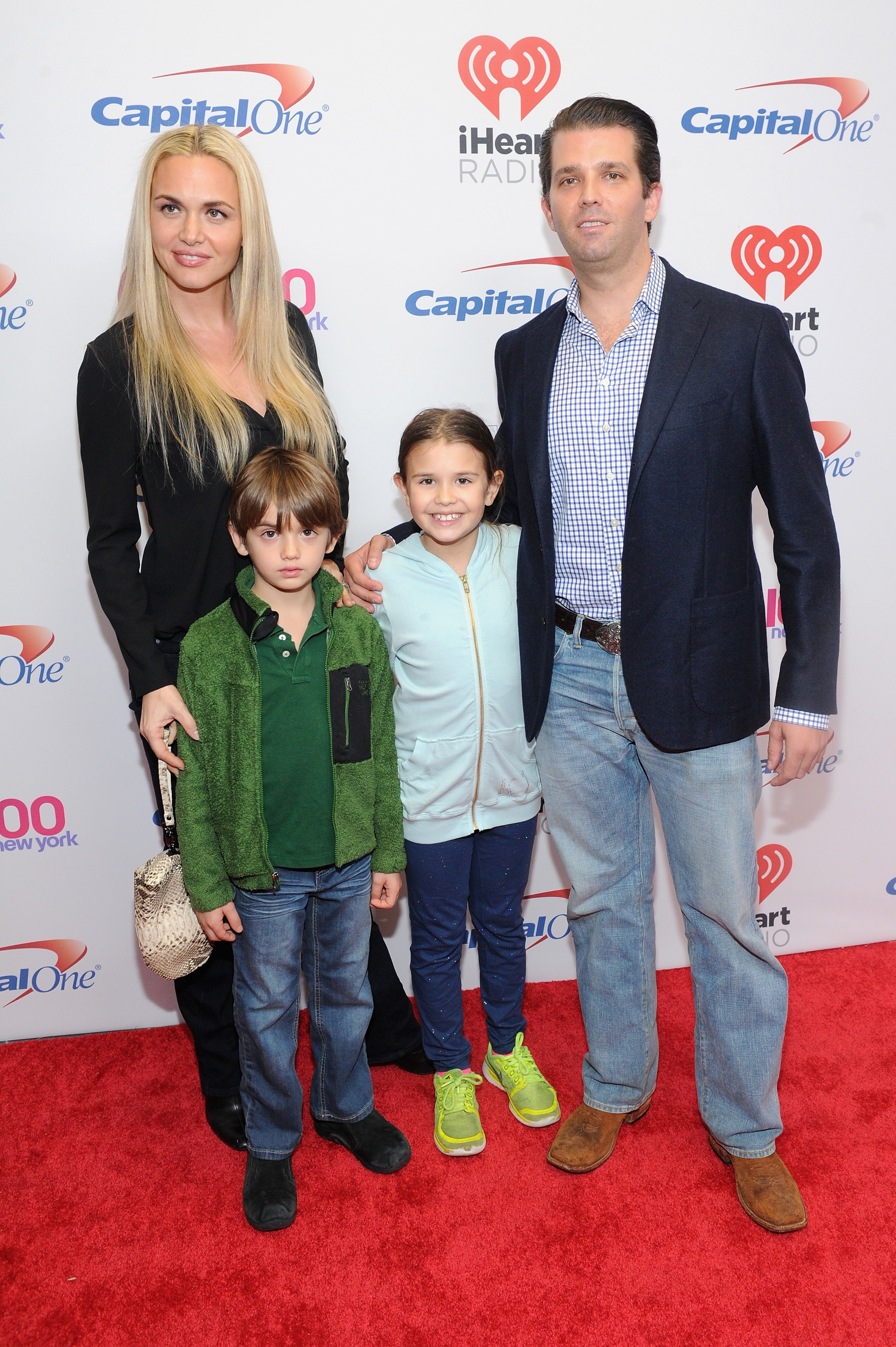 Vanessa Trump and Donald Trump Jr. with two of their kids at Z100's Jingle Ball in New York City on December 11, 2015. | Source: Getty Images