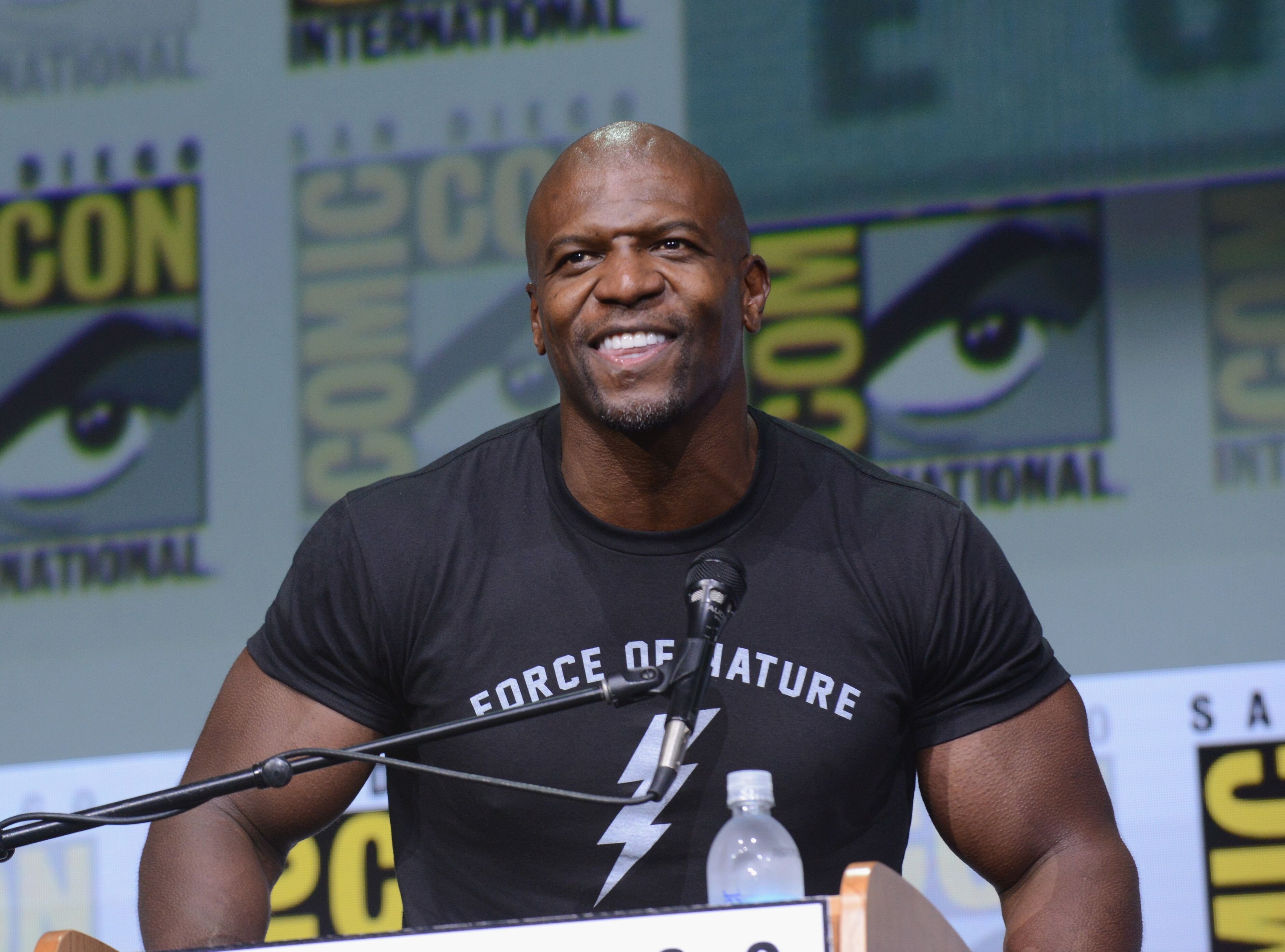Terry Crews speaks onstage at Netflix Films: "Bright" and "Death Note" panel during Comic-Con International 2017. | Source: Getty Images
