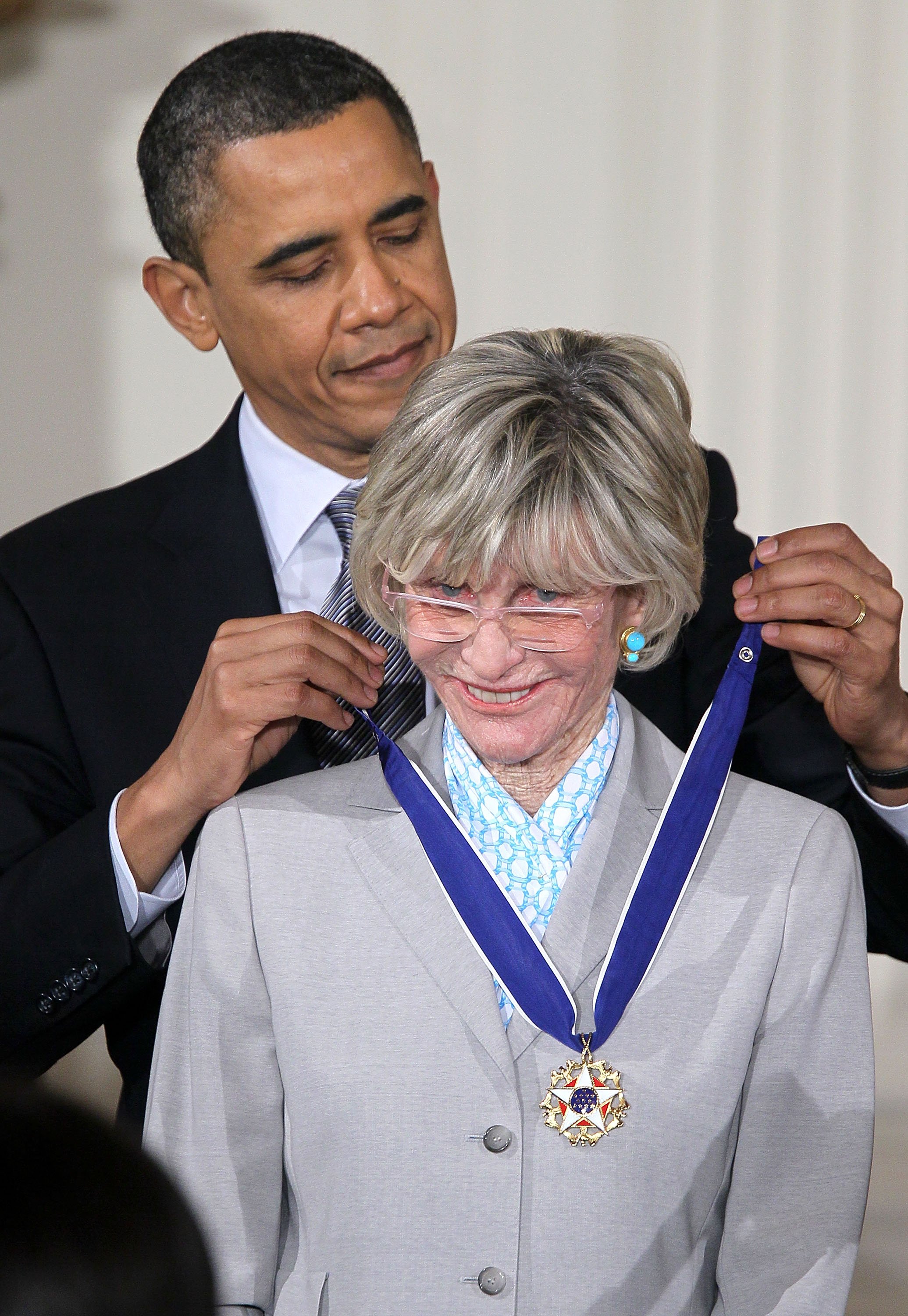 ean Kennedy Smith is presented with the 2010 Medal of Freedom by U.S. President Barack Obama in the White House on  February 15, 2011 | Photo: Getty Images