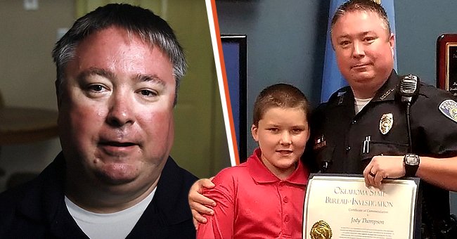 Cop gives abused boy new chance to life. | Photo: youtube.com/AE   twitter.com/CBSNews