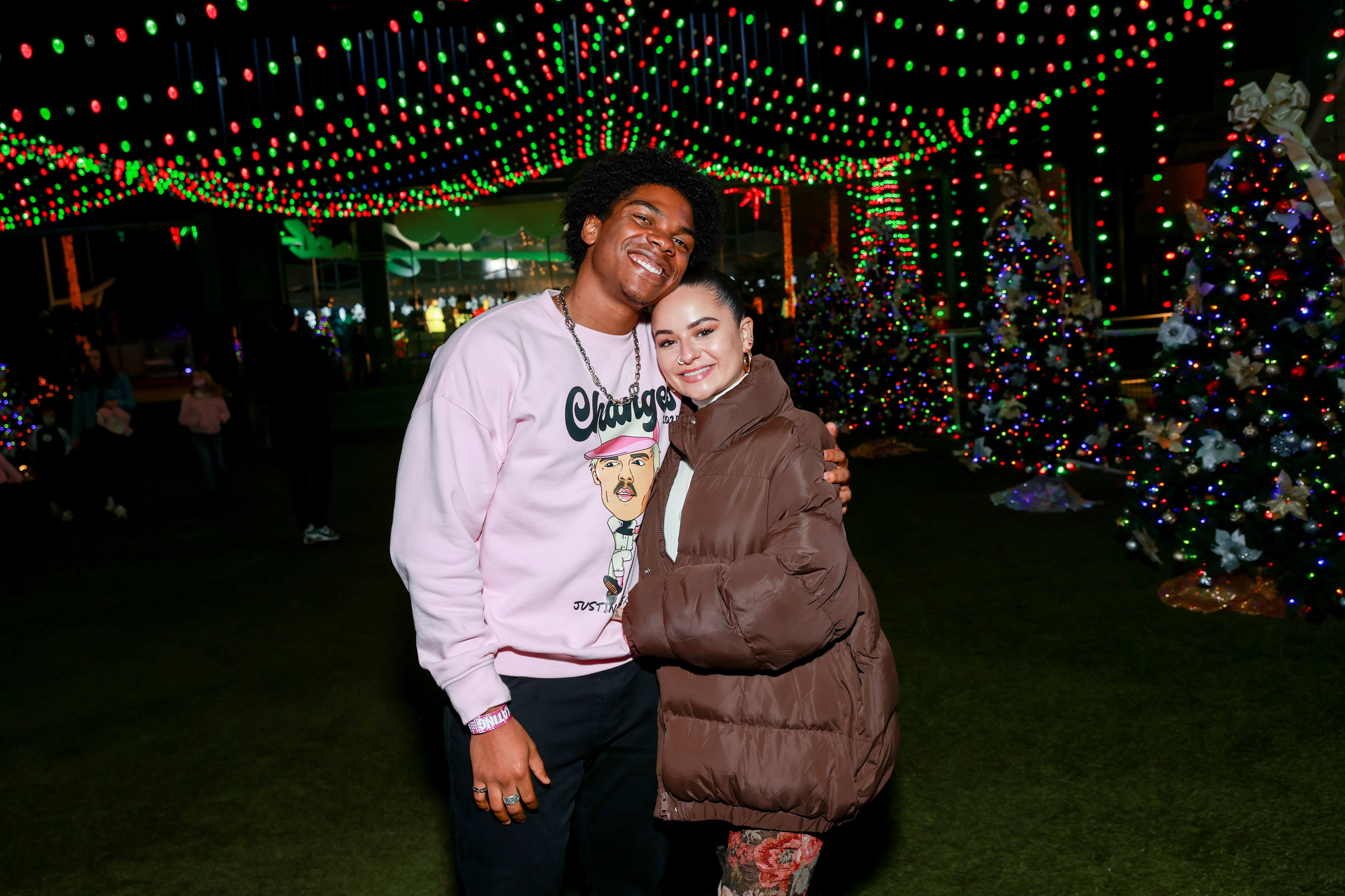 Spence Moore II and Sammie Cimarelli attend the Dodgers Holiday Festival at Dodger Stadium on December 1, 2021 in Los Angeles, California. | Source: Getty Images 