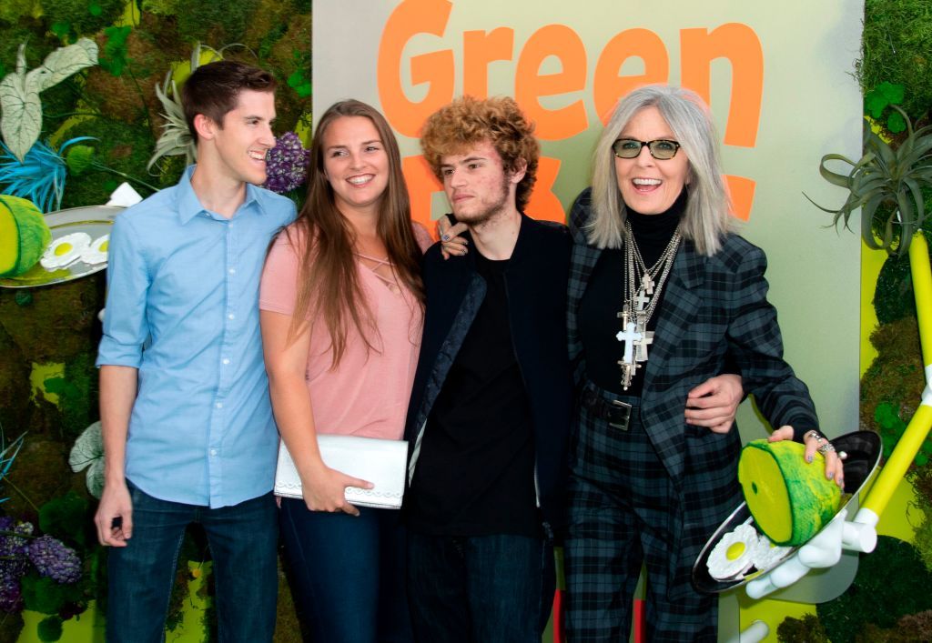 Diane Keaton with her daughter Dexter Keaton, son Duke Keaton, and a guest at the season 1 premiere of "Green Eggs and Ham" on November 3, 2019, in Hollywood, California. | Source: Valerie Macon/AFP/Getty Images
