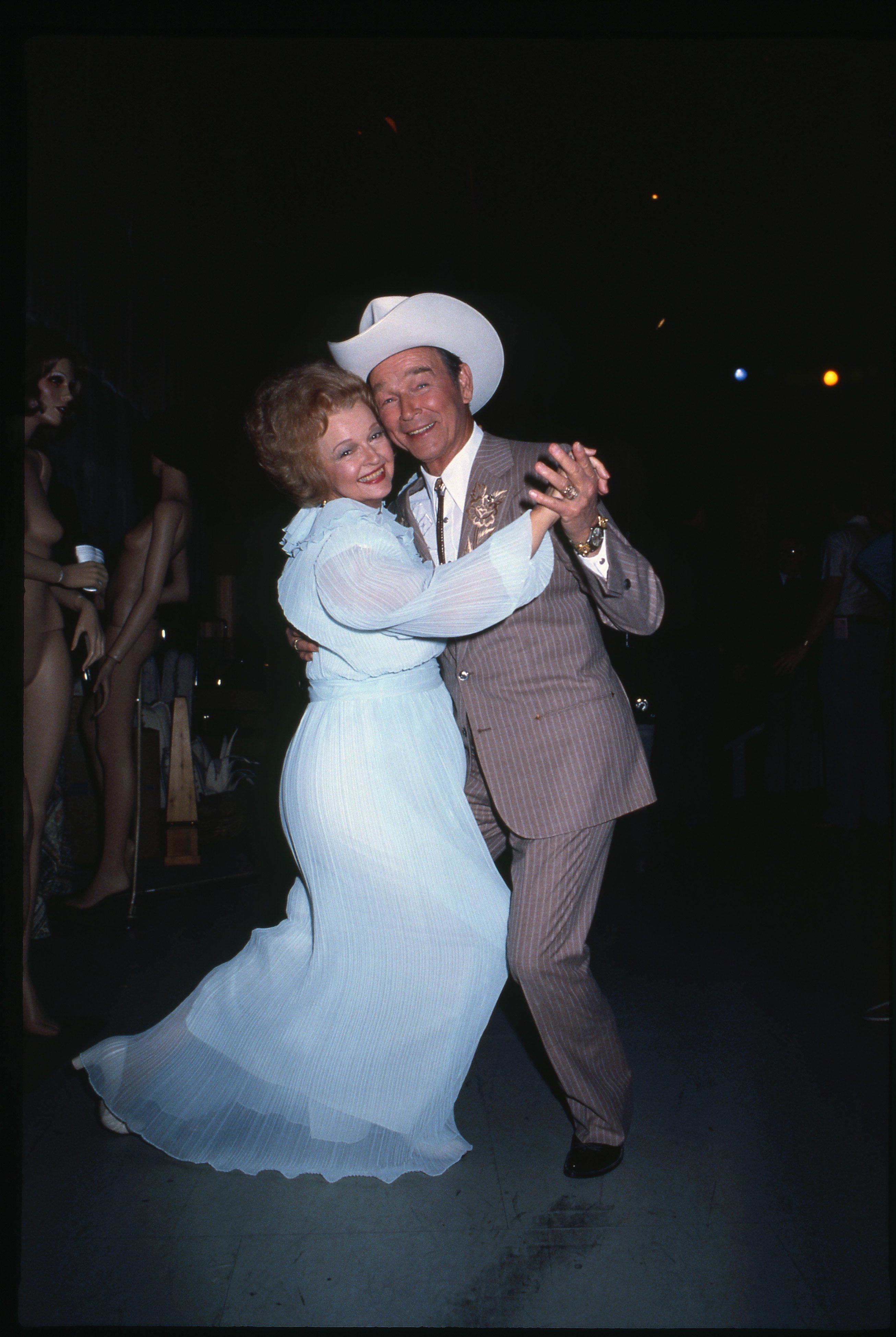 Dale Evans and her husband, Roy Rogers at the taping of the Barbara Mandrell show where they celebrated their 50th anniversary in show business on the show on February 21, 1981, in Los Angeles, California. | Source: Getty Images.