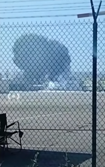 The plane explosion | Source" Youtube.com/KTLA 5