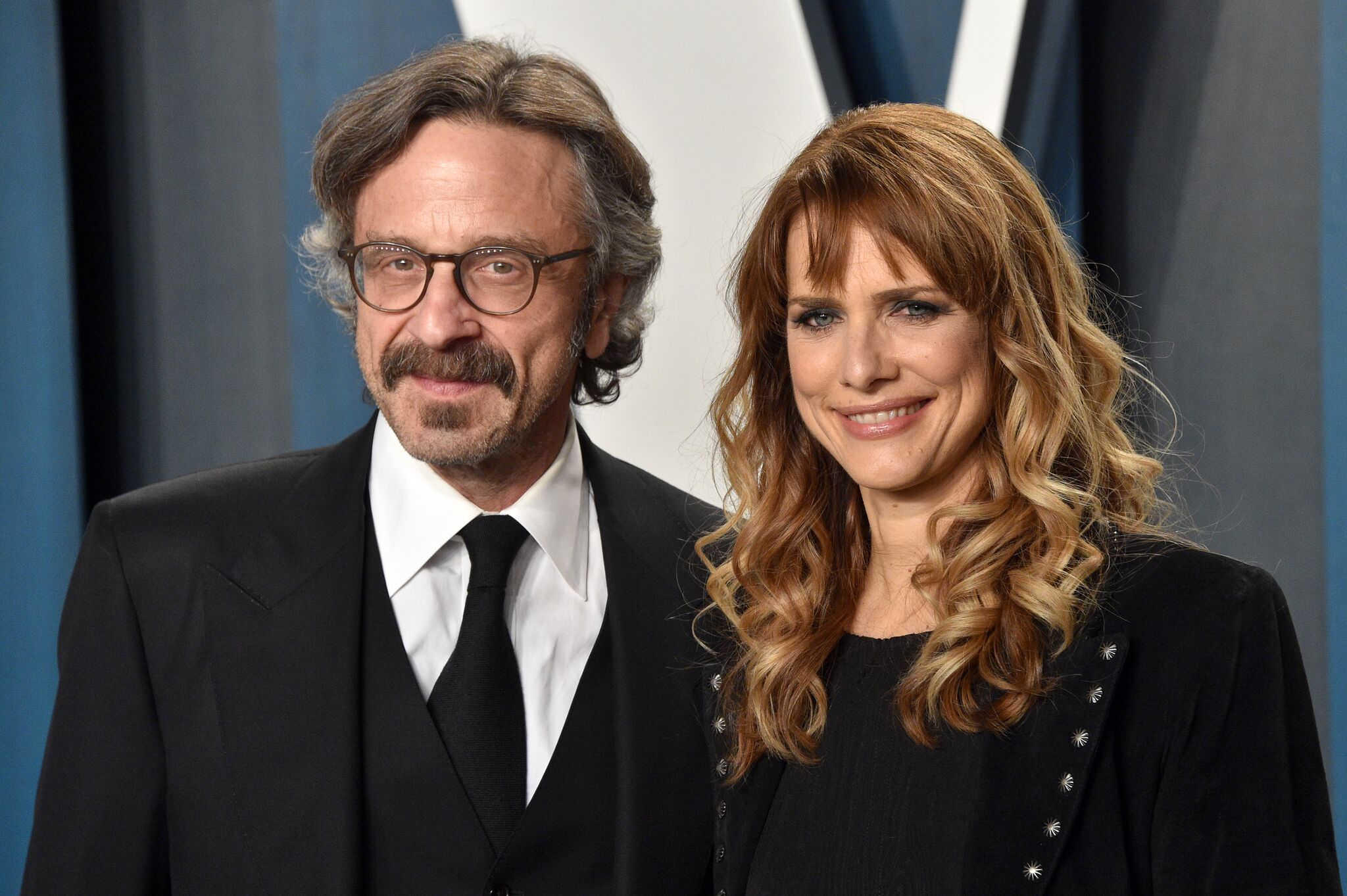 Marc Maron and Lynn Shelton attend the 2020 Vanity Fair Oscar Party on February 09, 2020 in Beverly Hills, California. | Photo: Getty Images