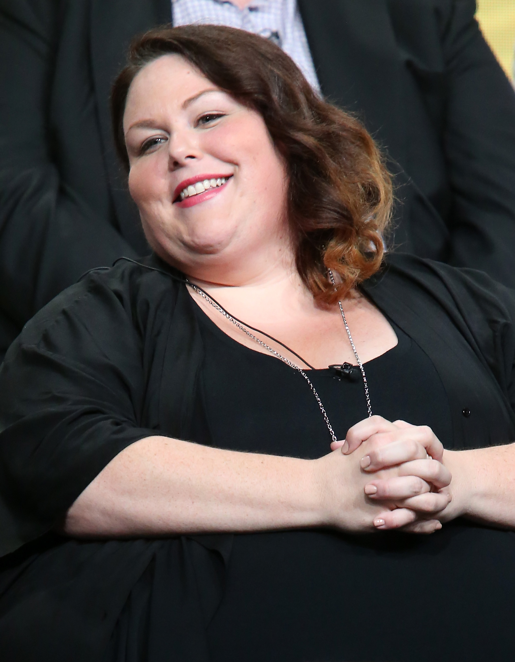 Chrissy Metz onstage at the "This Is Us" panel discussion during the NBCUniversal portion of the 2016 Television Critics Association Summer Tour at The Beverly Hilton Hotel on August 2 in Beverly Hills, California. | Source: Getty Images