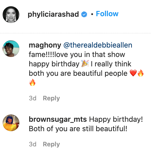 Fans' comments on Phylicia Rashad's post. | Source: Instagram/phyliciarashad