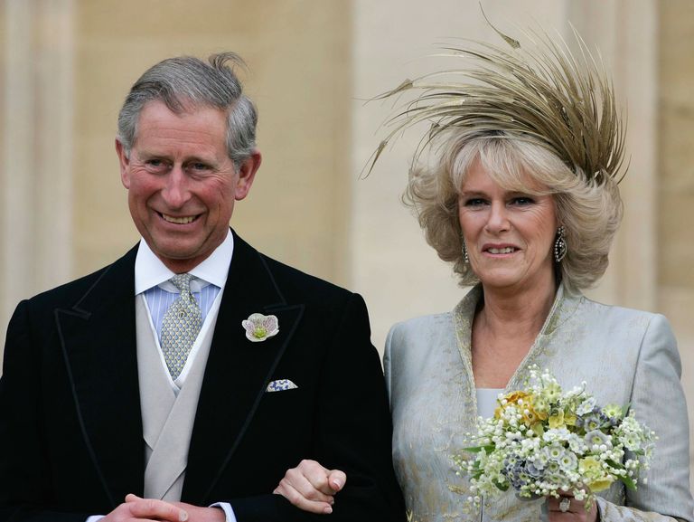 Le Prince Charles et la Duchesse Camilla Parker Bowles le 9 avril 2005 | Source : Getty Images
