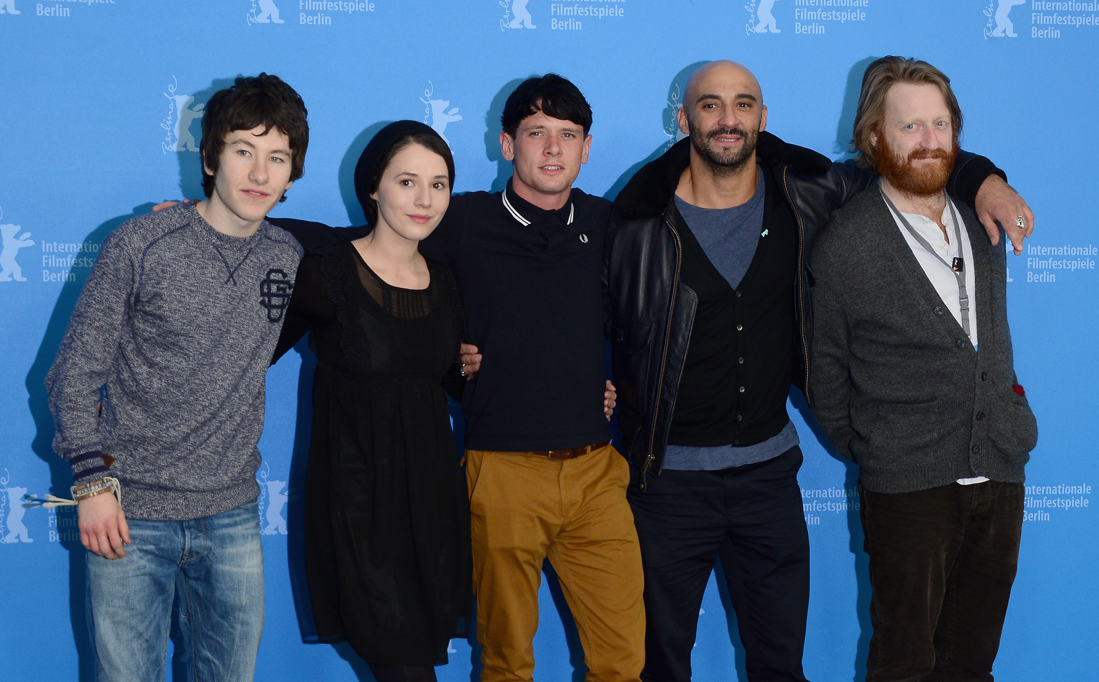 Barry Keoghan, Charlie Murphy, Jack O'Connell, Yann Demange, and David Wilmot pictured on February 7, 2014 | Source: Getty Images