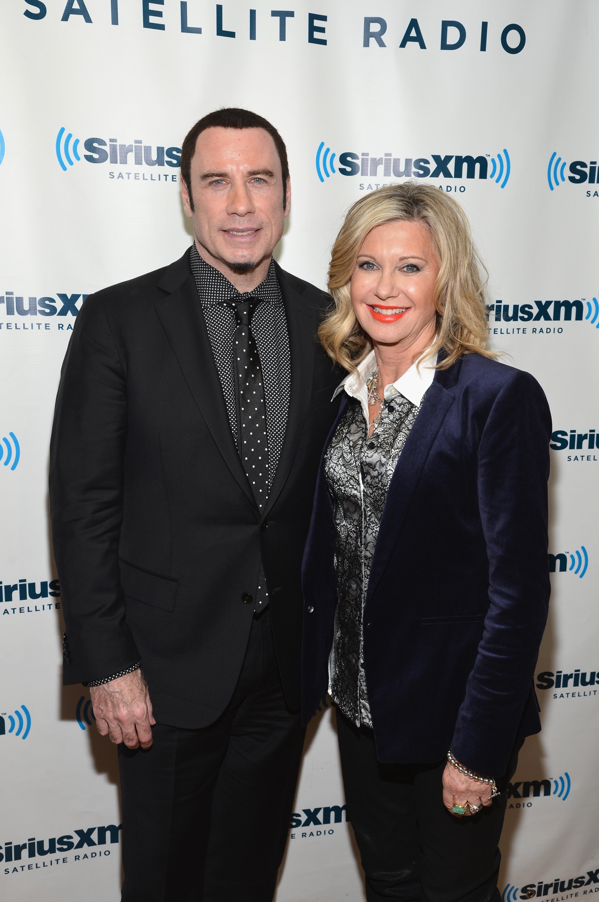 John Travolta and Olivia Newton-John attending SiriusXM's Town Hall with John Travolta and Olivia Newton-John at the SiriusXM studios on December 12, 2012 in New York City. / Source: Getty Images