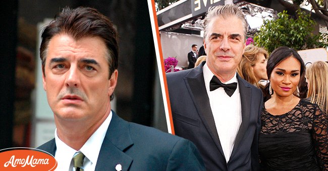 Chris Noth on the set of "Law & Order: Criminal Purpose" New York on July 31, 2006 (left), Chris Noth and Tara Wilson at the 71st Annual Golden Globe Awards in Los Angeles, January 12, 2014 (right) |  Photo: Getty Images