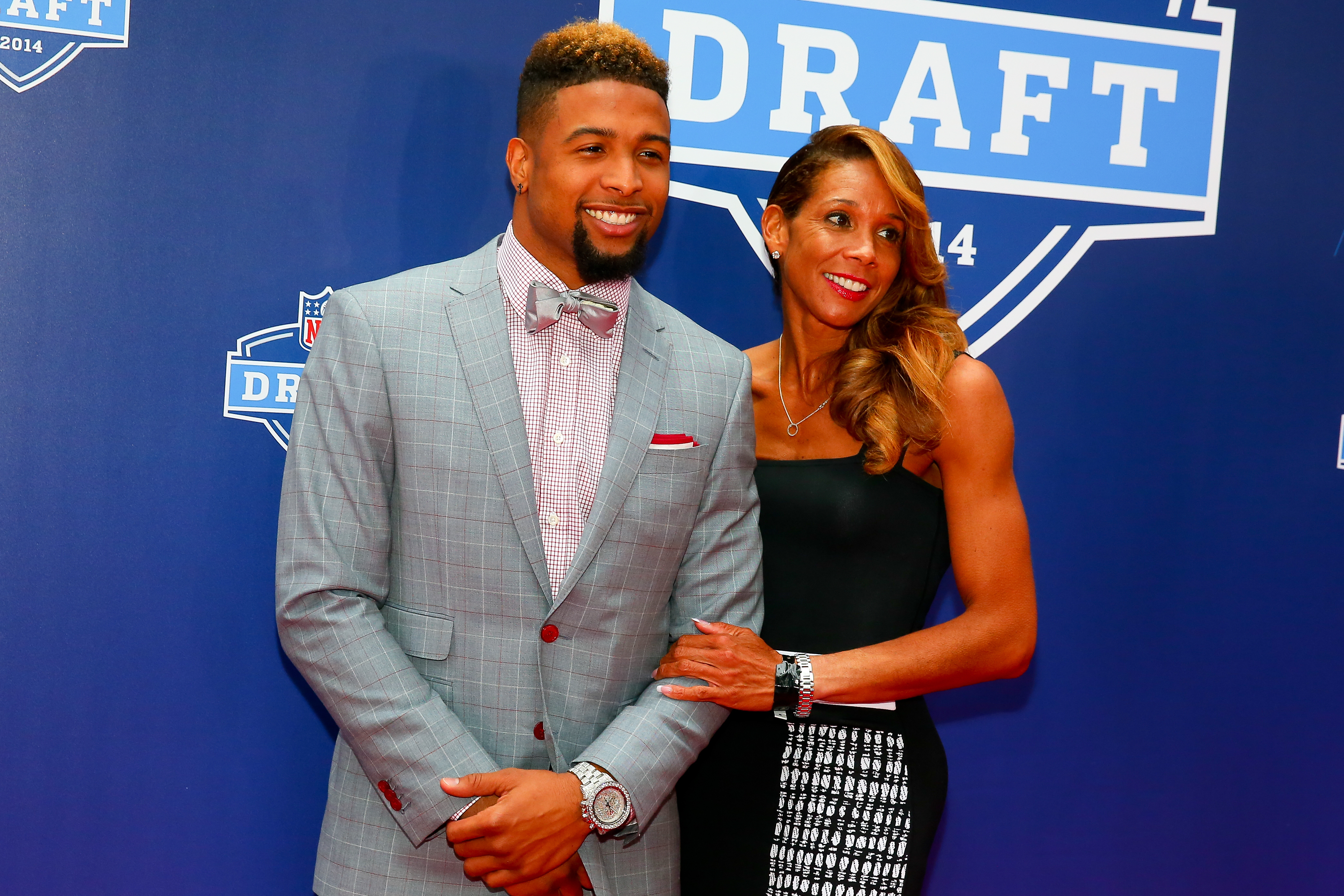 Odell Beckham Jr and Heather Van Norman at the 2014 NFL Draft in New York City. | Source: Getty Images