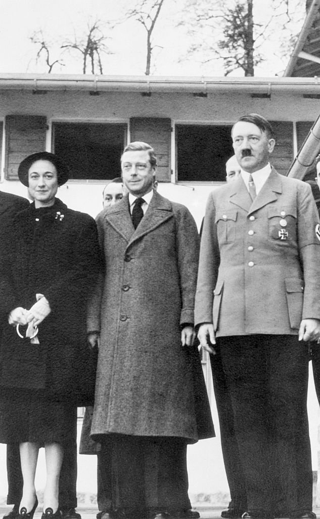 Realm leader Adolf Hitler (R) with the Duke and Duchess of Windsor on the recent occasion when they visited the Bavarian alpine retreat of the German dictator. | Source: Getty Images