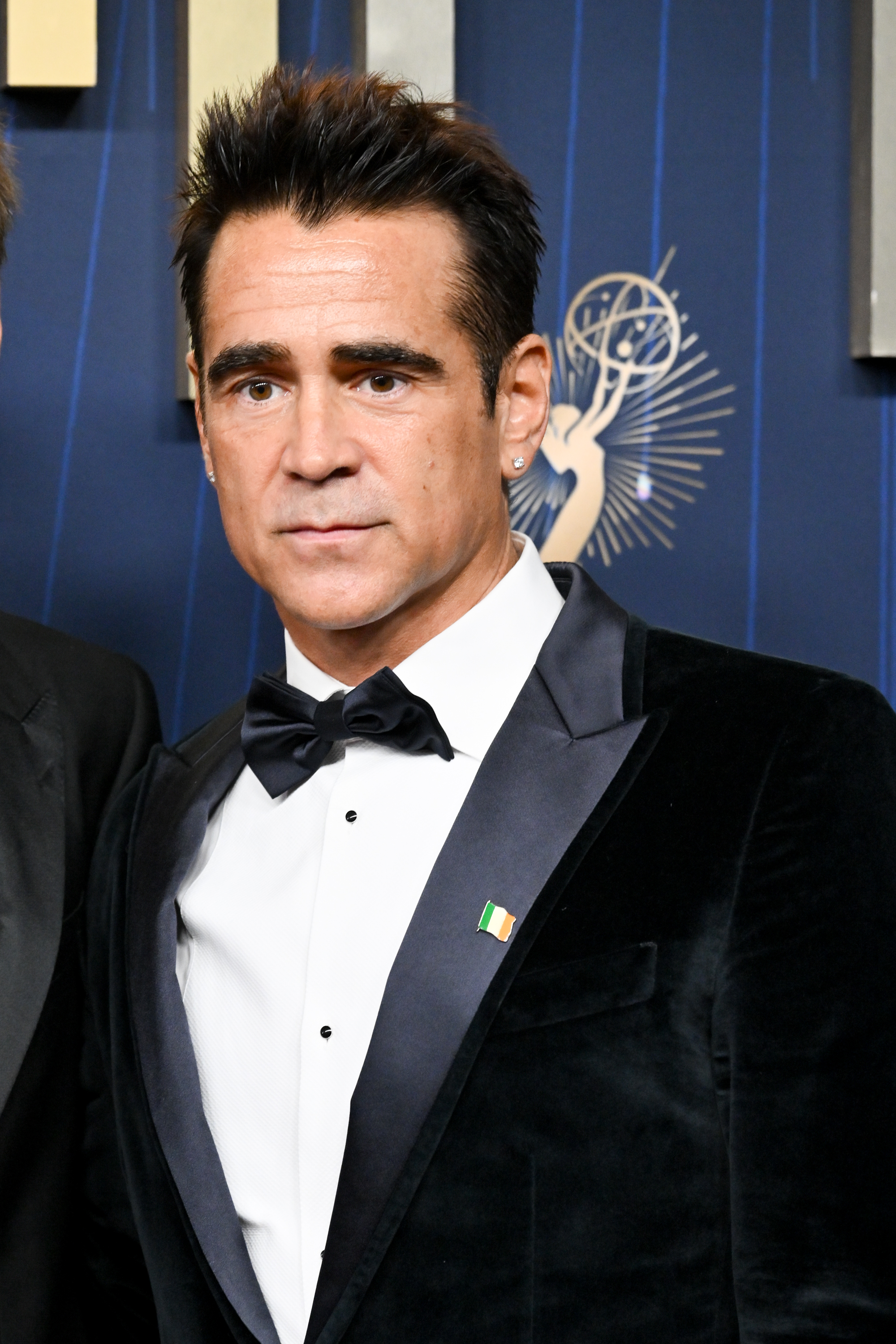 Colin Farrell is at the 2025 Emmy Awards at Peacock Theater in Los Angeles, California on September 14 | Source: Getty Images