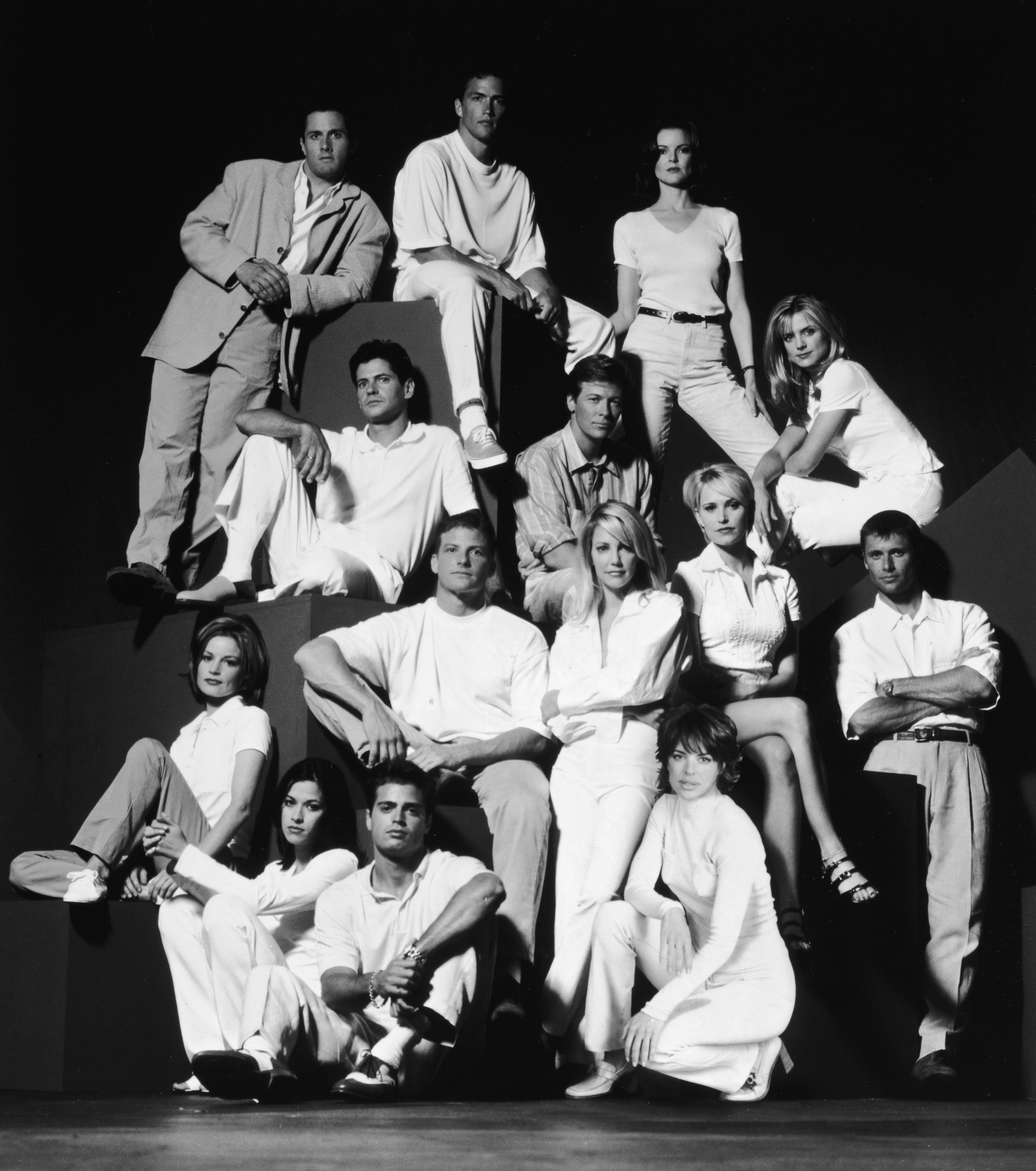 Marcia Cross and the cast of "Melrose Place," circa 1996. | Source: Getty Images