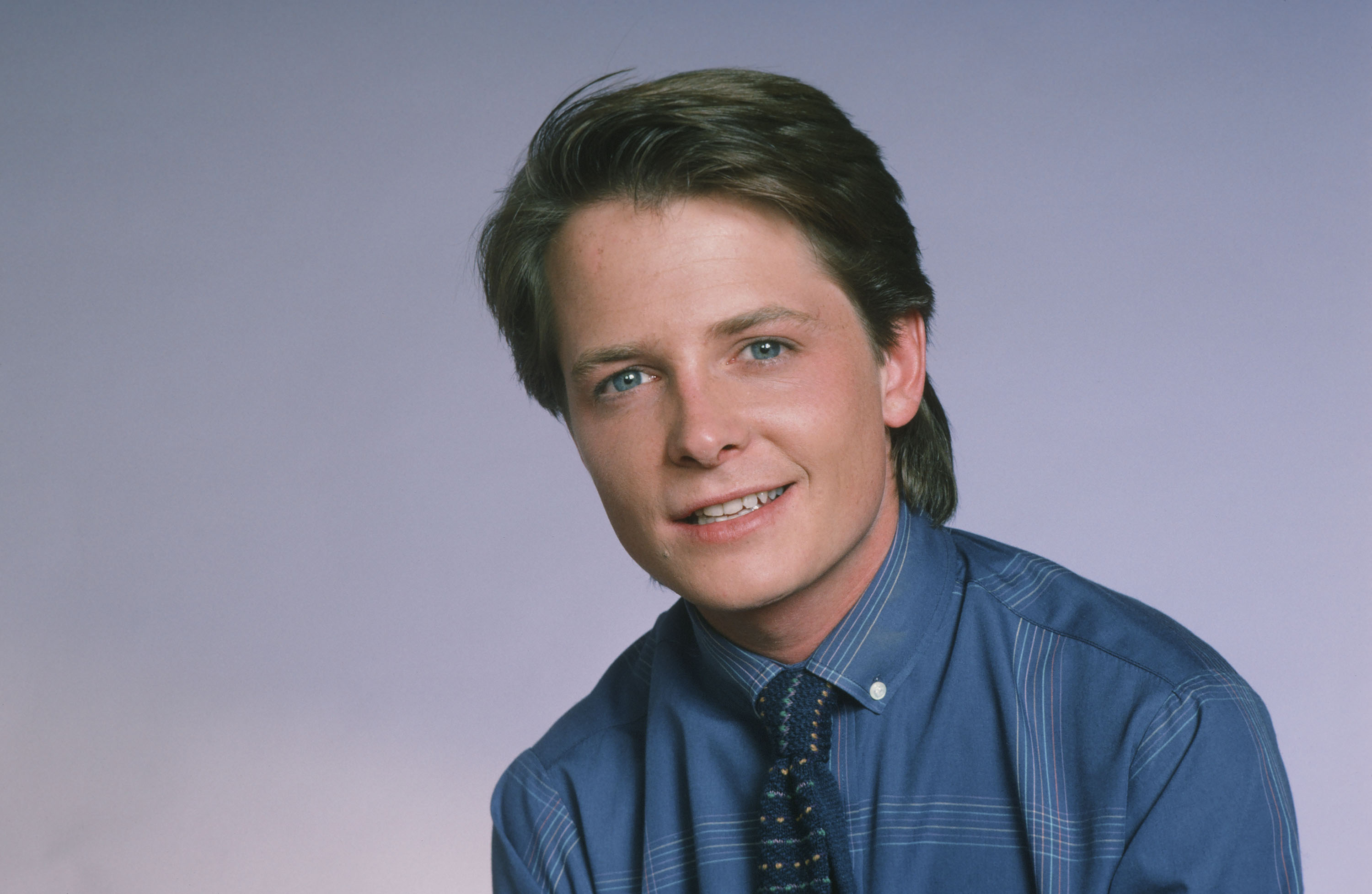 Michael J. Fox on the set of "Family Ties," 1985 | Source: Getty Images