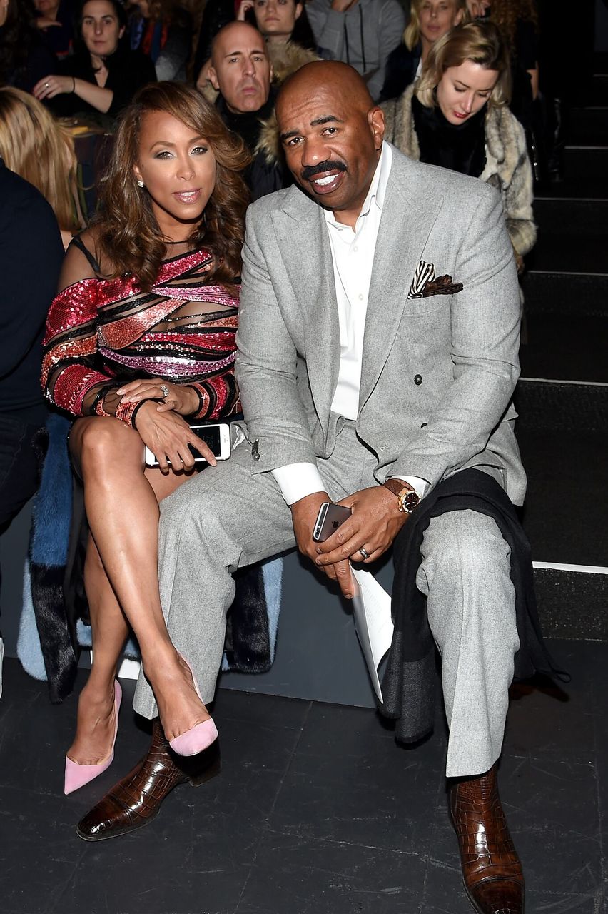 Marjorie Harvey and Steve Harvey attend the Prabal Gurung Fall 2016 fashion show during New York Fashion Week: The Shows at The Arc, Skylight at Moynihan Station on February 14, 2016. | Photo: Getty Images