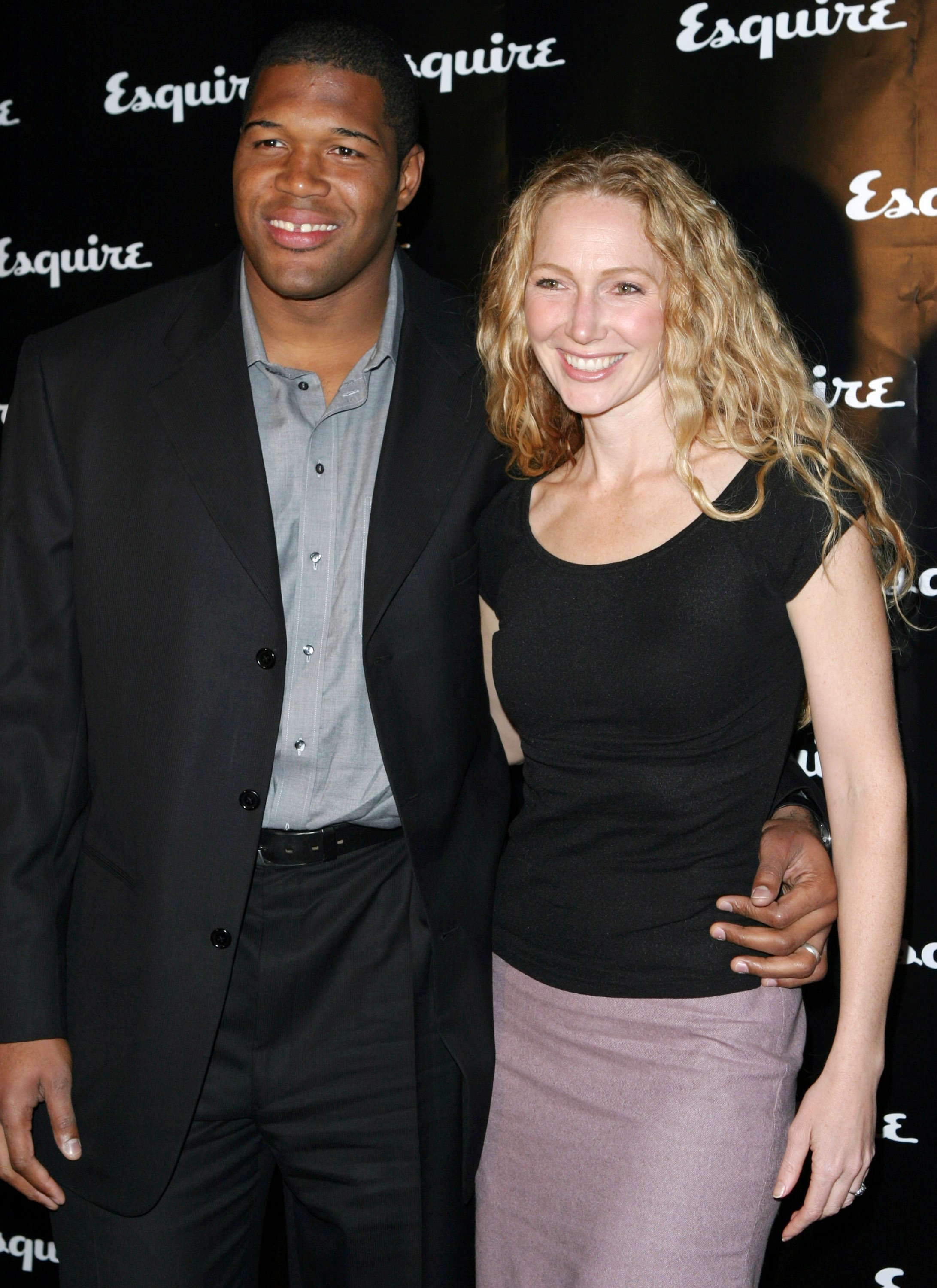 Michael Strahan and wife Jean during the Esquire Apartment Launch Party in New York City, on October 10, 2003. | Source: James Devaney/WireImage/Getty Images